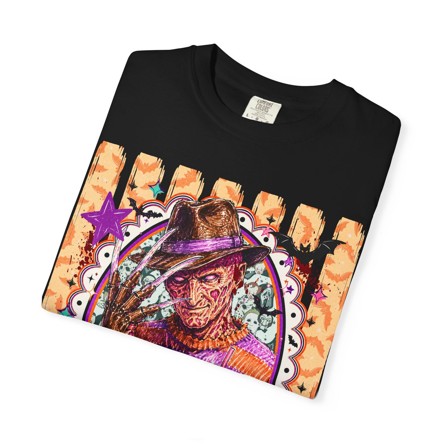 Freddy Krueger Halloween Graphic T‑Shirt — Retro Horror Portrait Tee