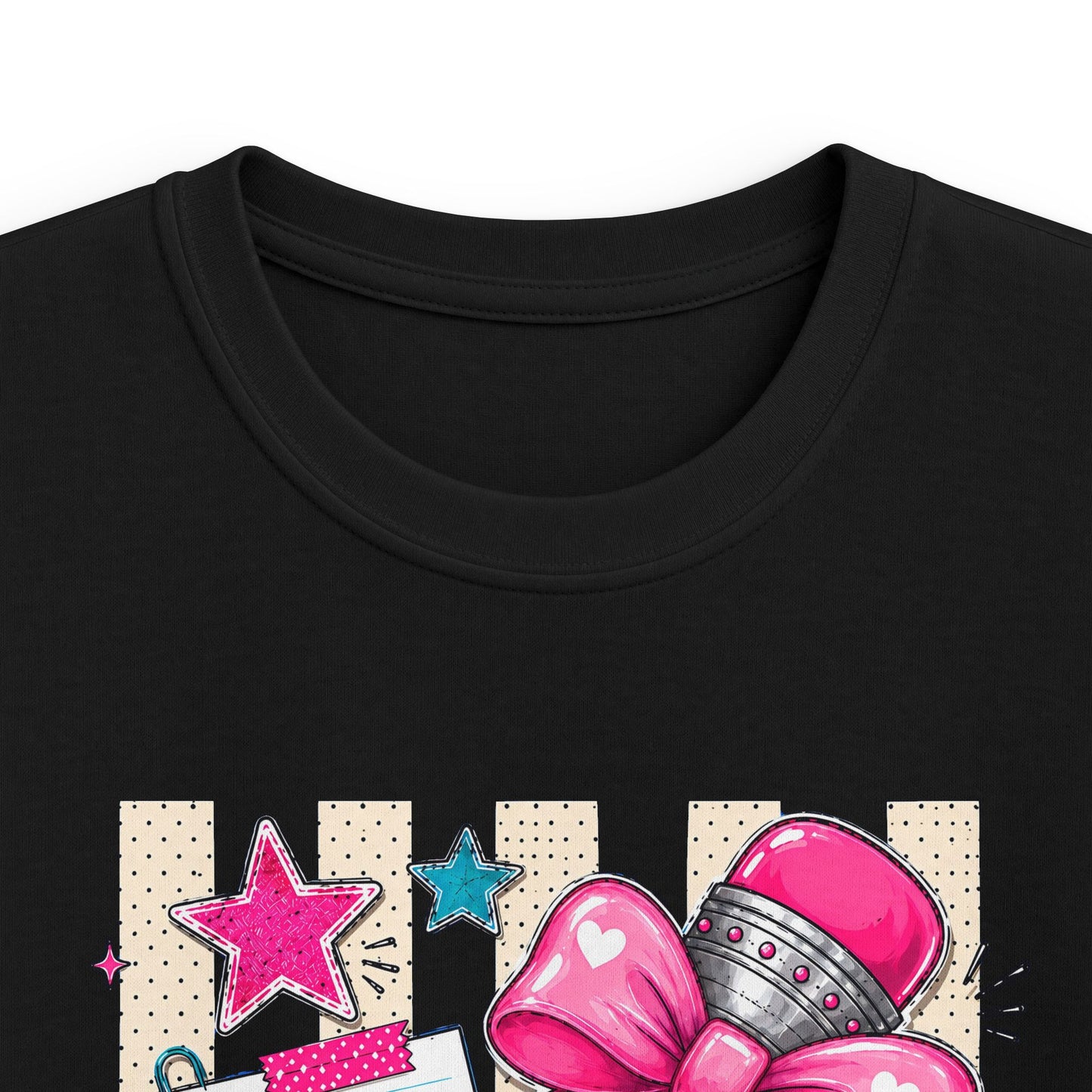 Fourth Grade Kids Tee — Cute Pink Bow & Pencil Back-to-School Shirt