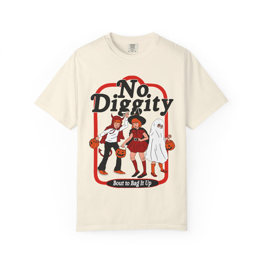 No Diggity Halloween T-Shirt — Retro Kids Trick-or-Treat Graphic Tee