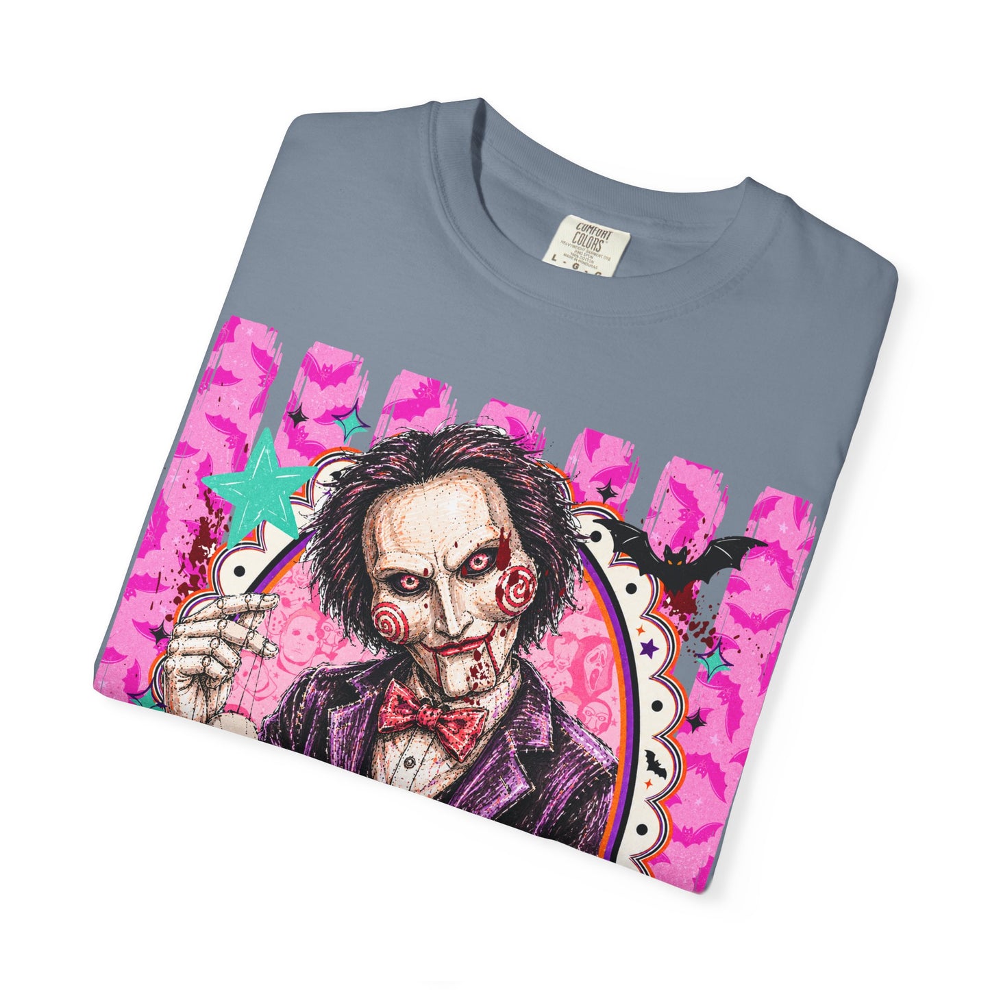 Horror Puppet Portrait T-Shirt — Creepy Ventriloquist Doll Art Tee
