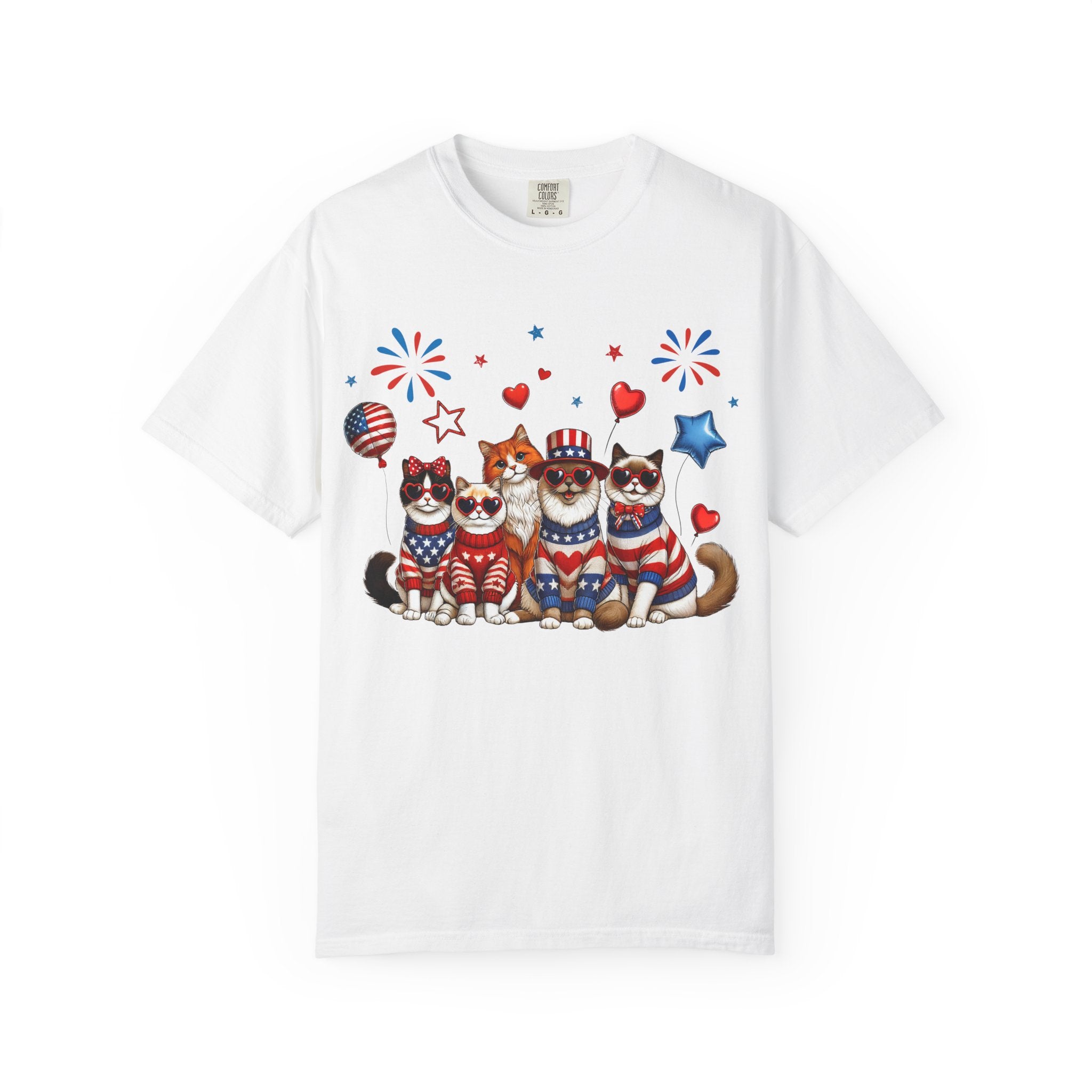 Patriotic Cats 4th of July T-Shirt