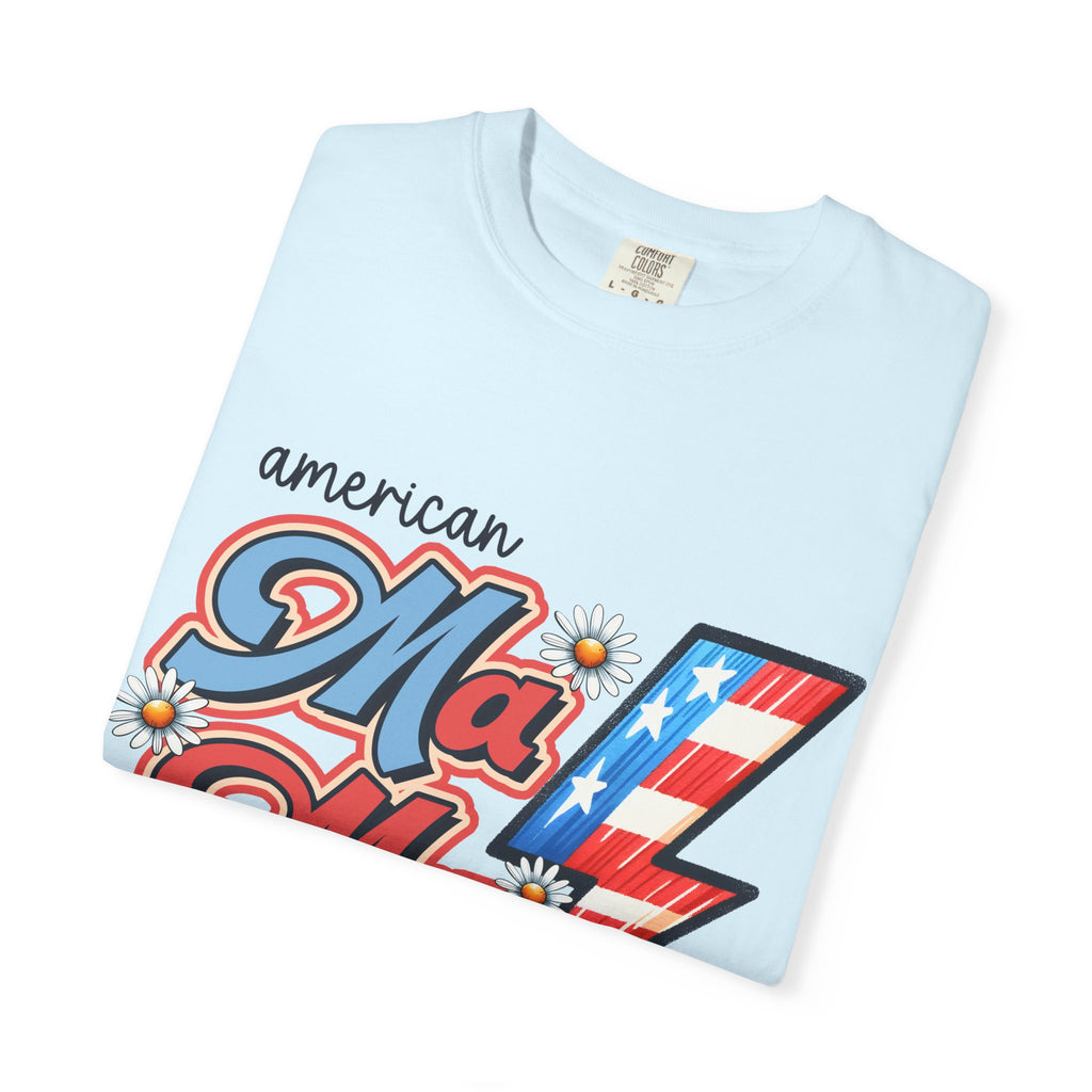 American MaMa Lightning Bolt T-Shirt — Retro Patriotic Mother's Day Tee