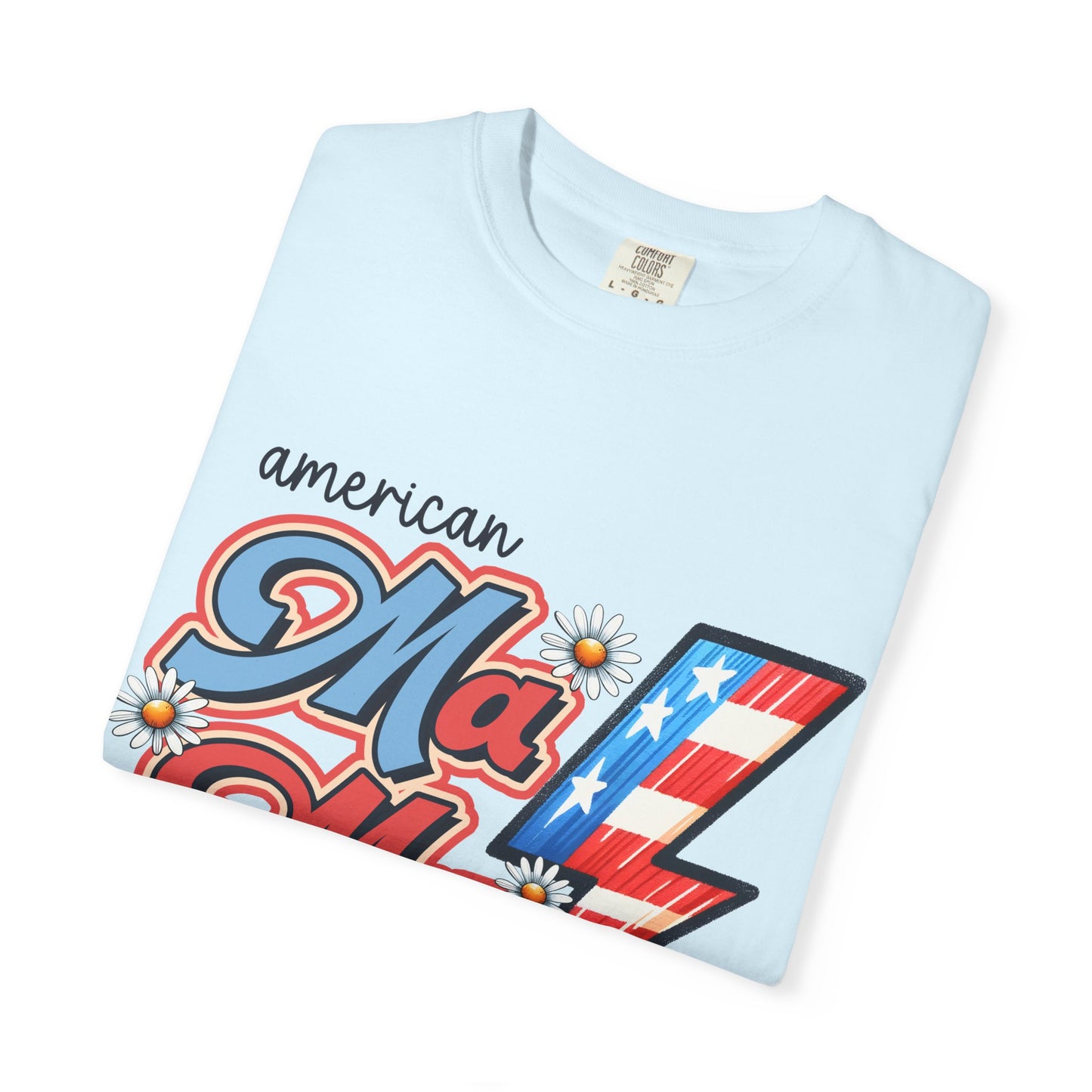 American MaMa Lightning Bolt T-Shirt — Retro Patriotic Mother's Day Tee