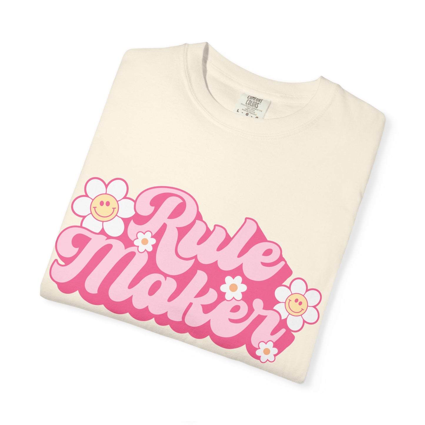 Rule Maker T-Shirt — Retro Floral Pink Graphic Tee