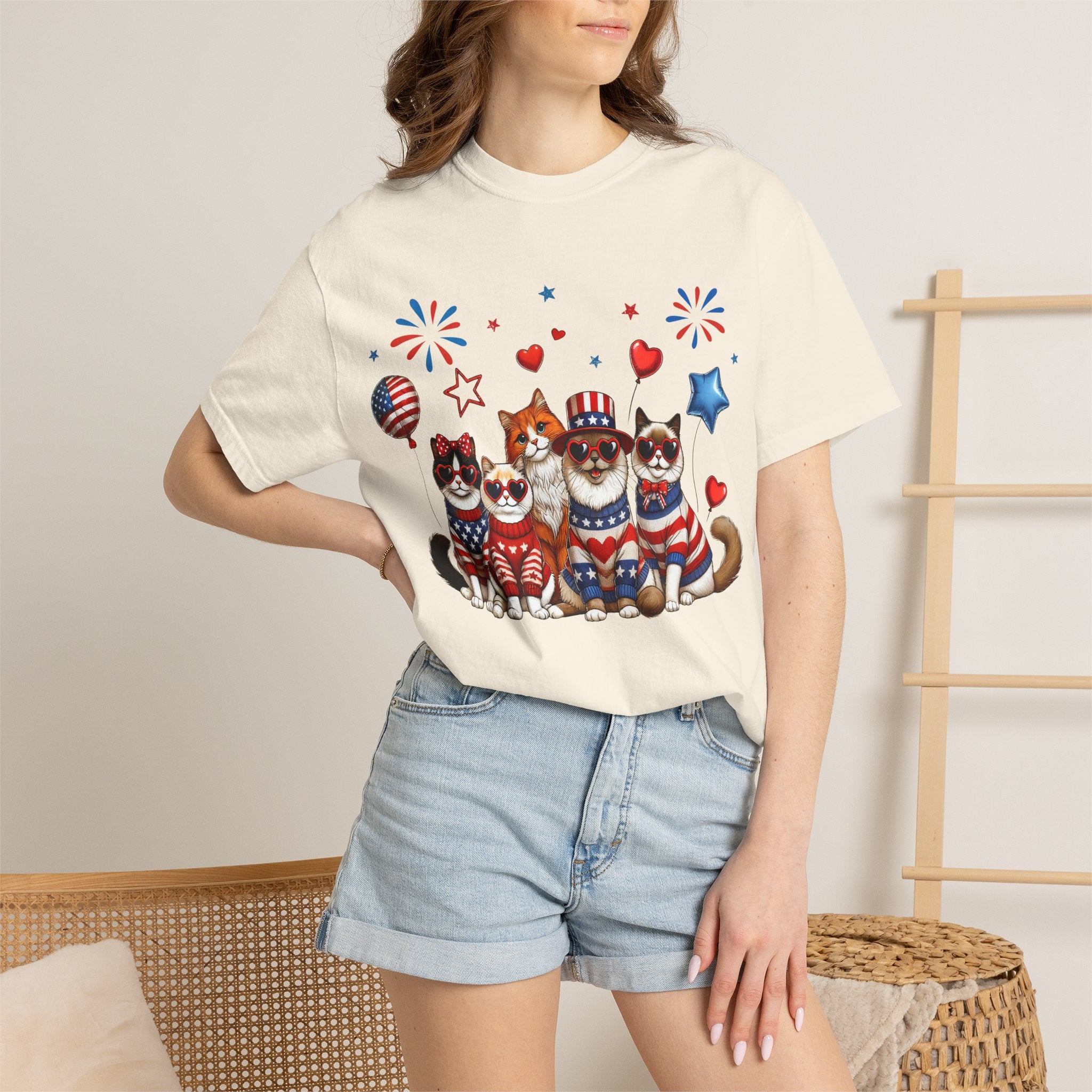Patriotic Cats 4th of July T-Shirt