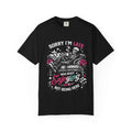 Skull & Roses 'Sorry I'm Late' T-Shirt