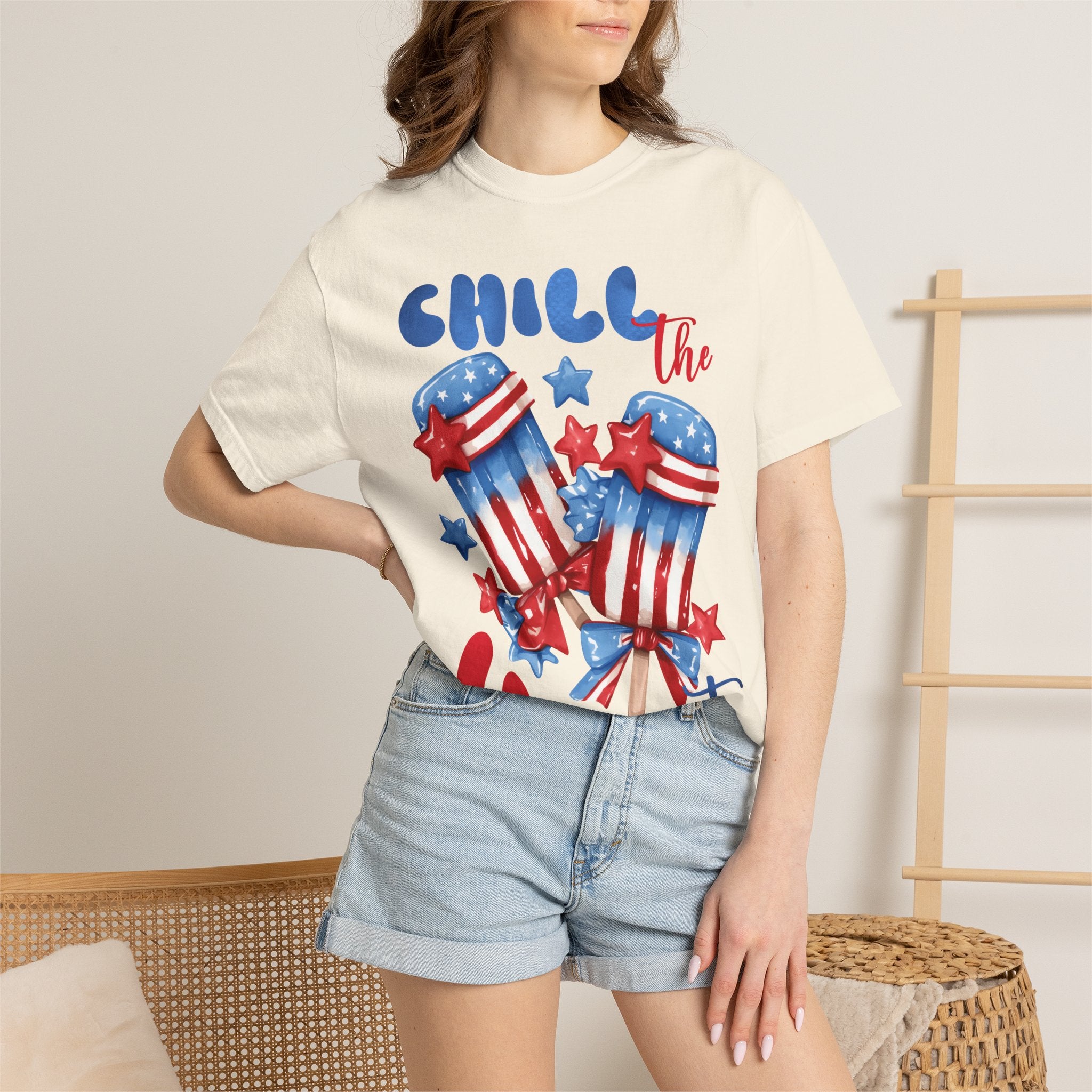 4th of July T-Shirt — "Chill the 4th Out" Patriotic Popsicle Tee