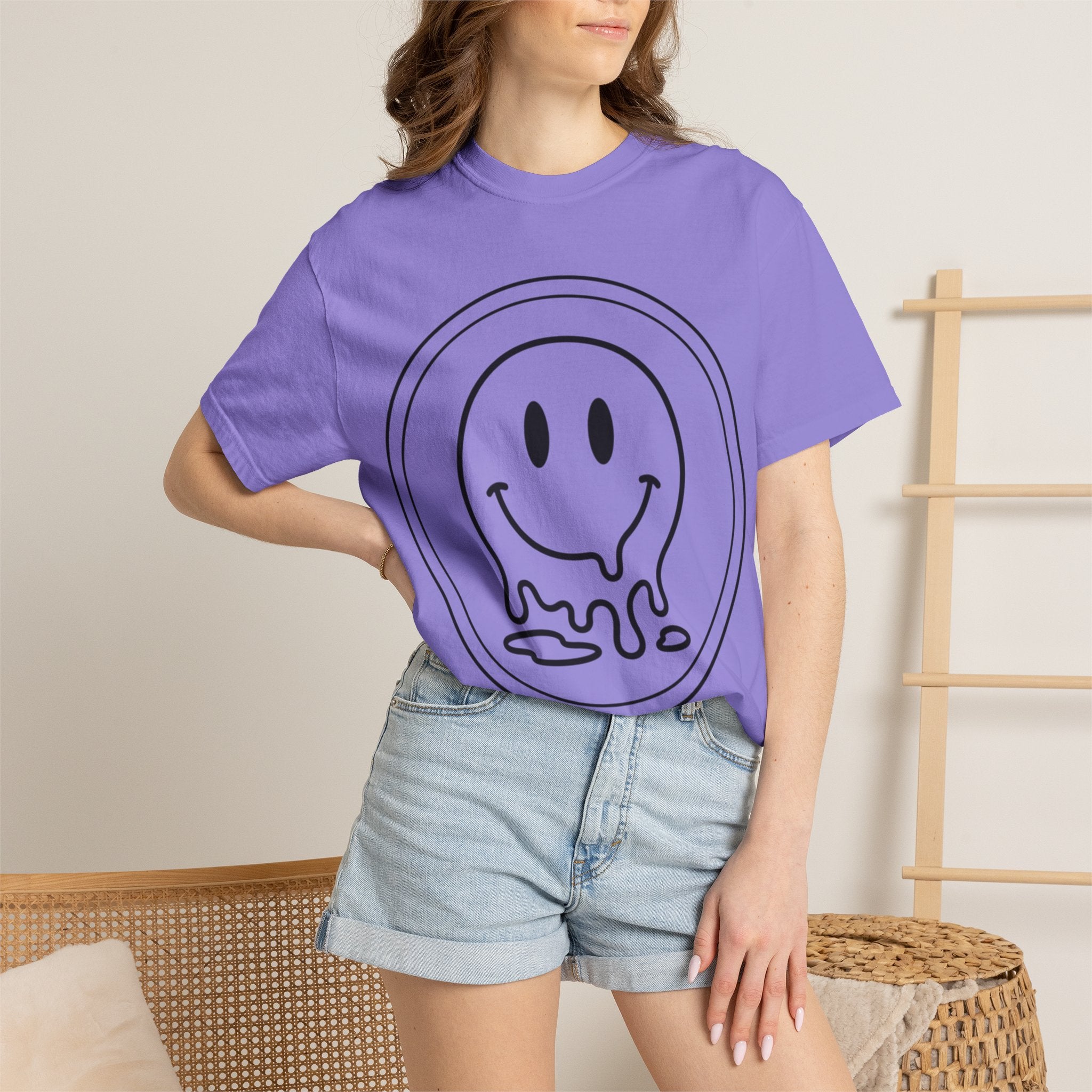 Smiley Melt T-Shirt — Dripping Smiley Graphic Tee