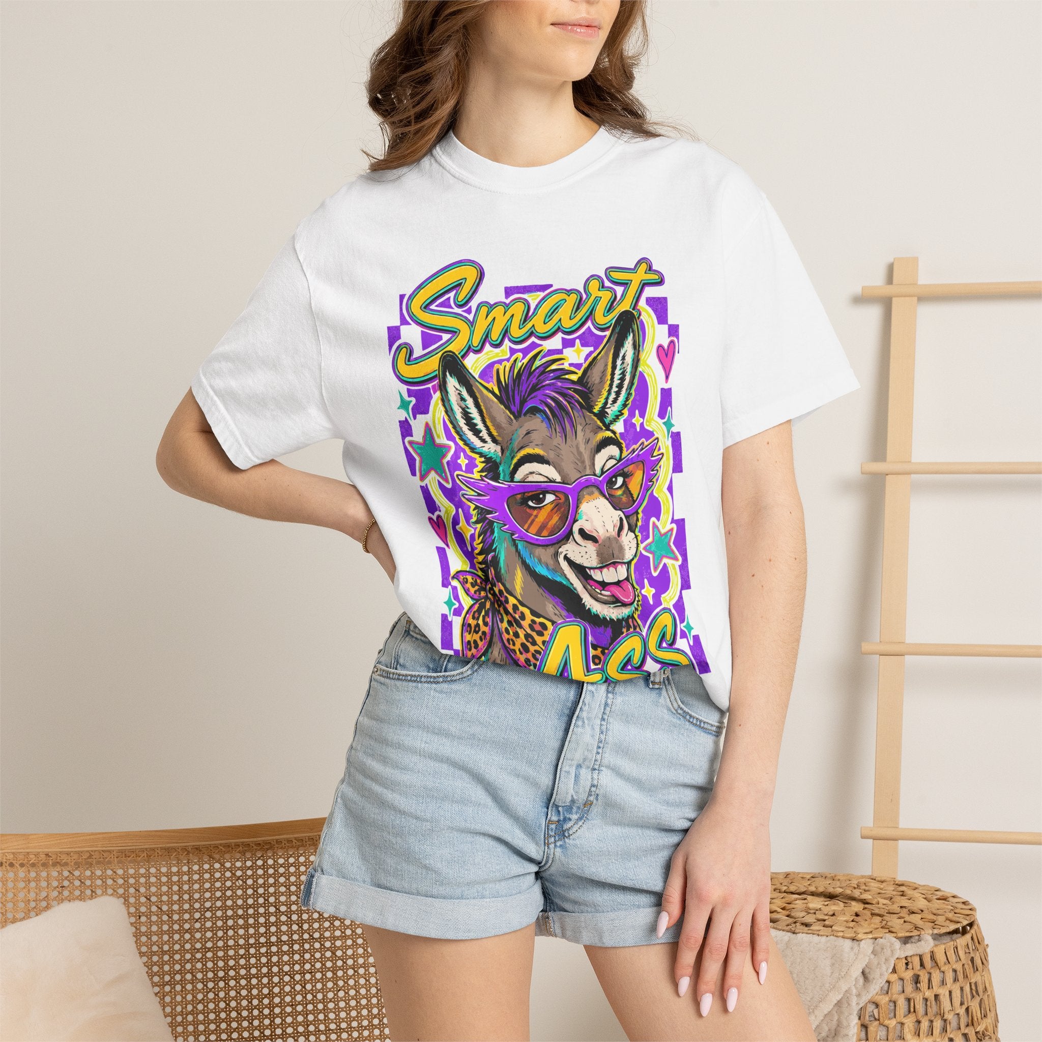 Smart Ass Donkey T-Shirt — Funny Graphic Tee with Sunglass Donkey Design