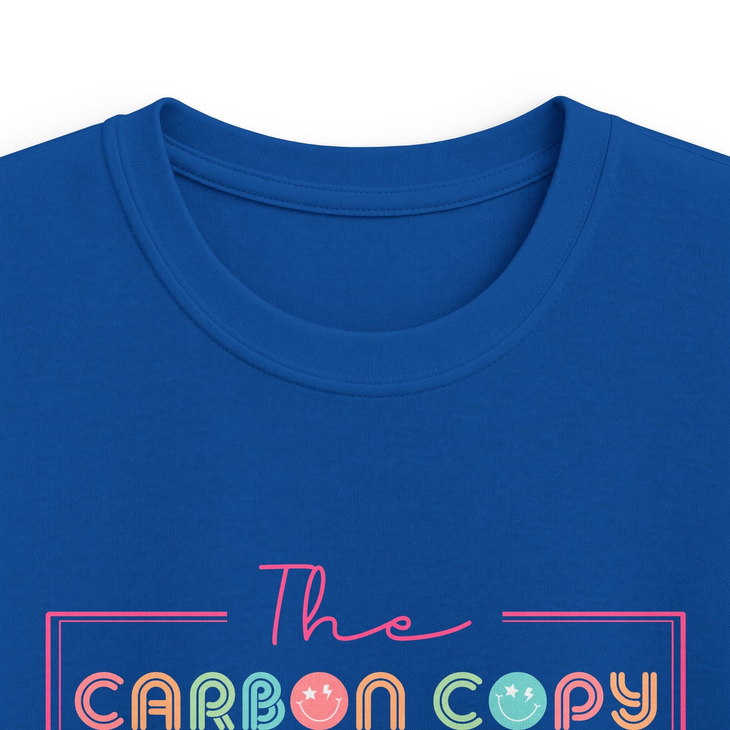 Kids Tee — "The Carbon Copy" Pastel Retro Logo