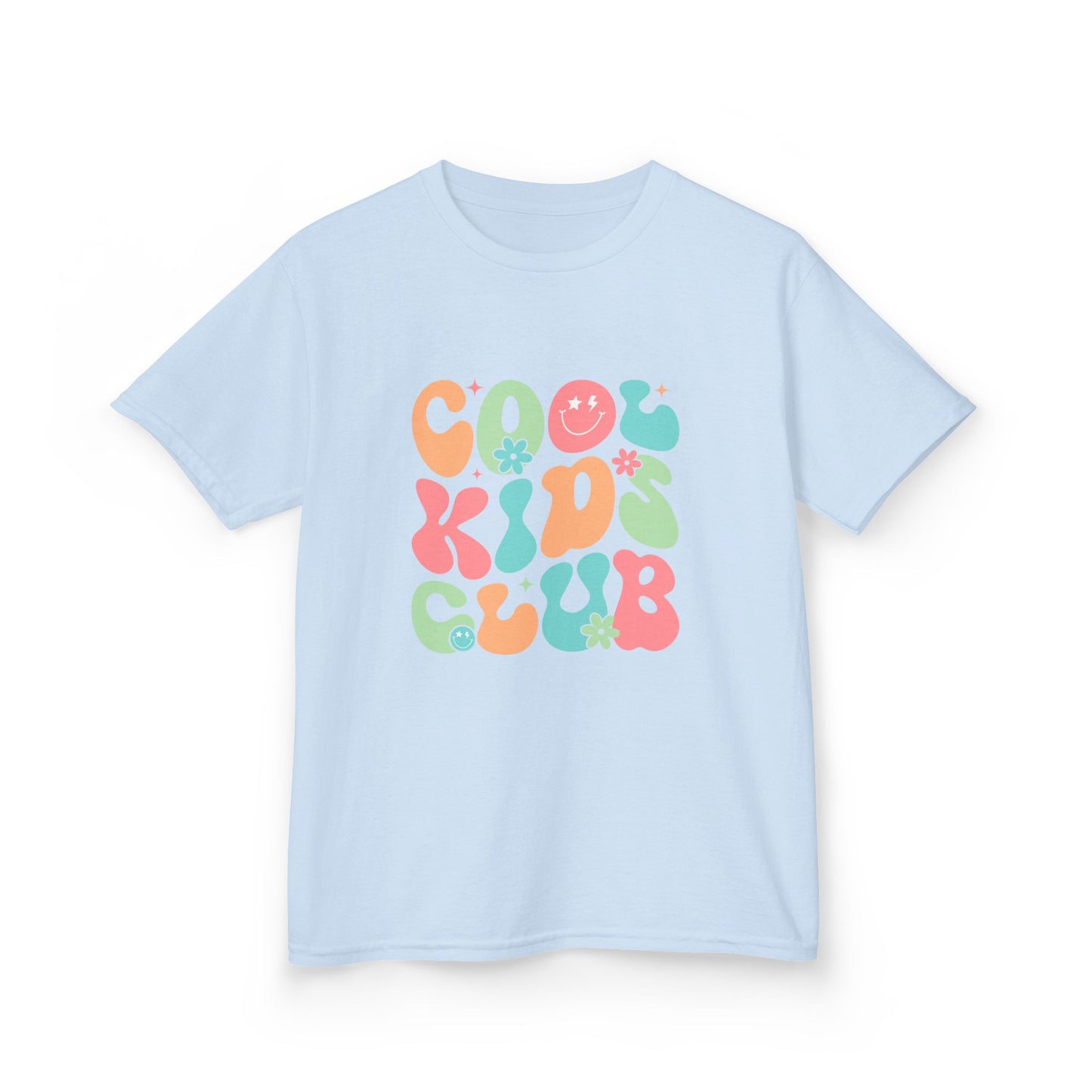 Kids Tee — "Cool Kid Club" Retro Bubble Letter Graphic