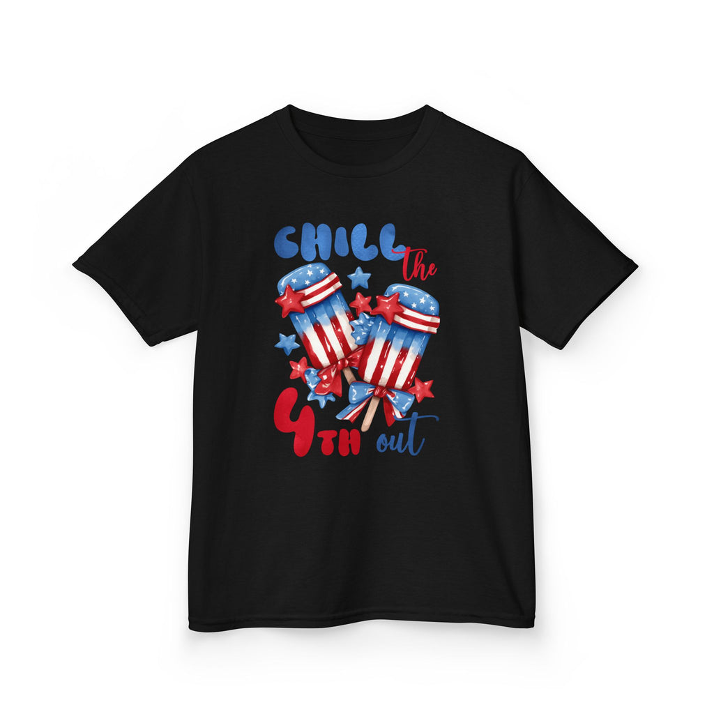 Kids Tee — "Chill the 4th Out" Patriotic Firecracker Fourth of July Shirt