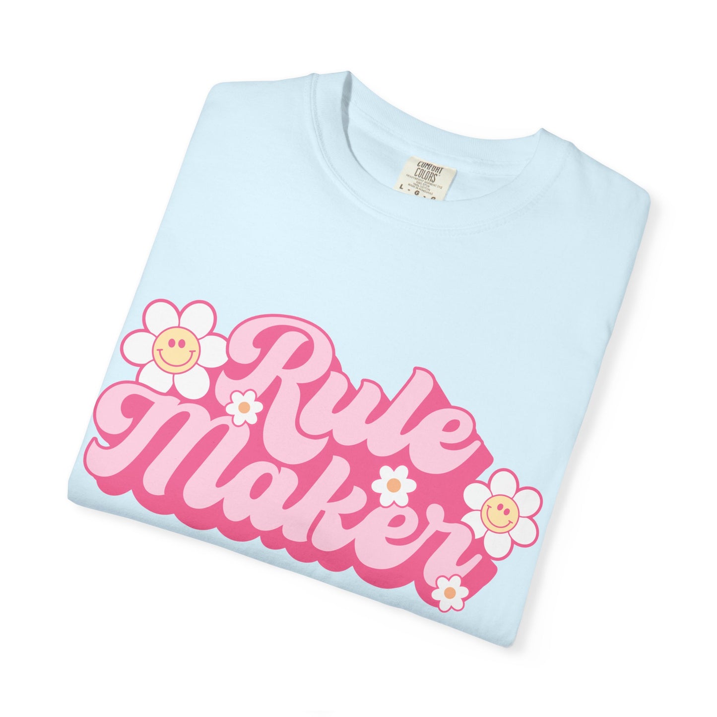 Rule Maker T-Shirt — Retro Floral Pink Graphic Tee