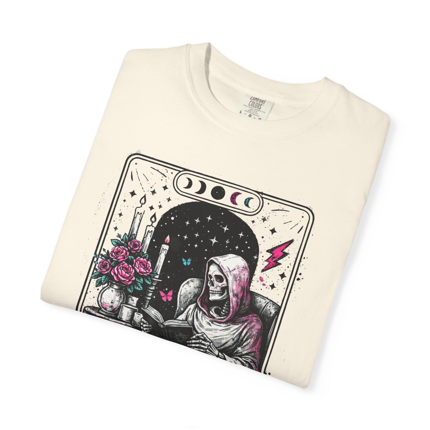 Introvert Tarot T-Shirt — Gothic Skeleton Card Graphic Tee