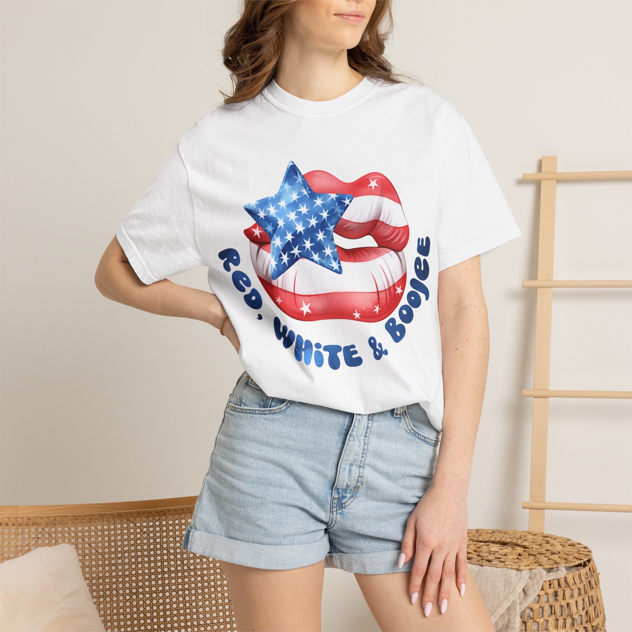 Patriotic "Red, White & Boogie" Graphic T-Shirt