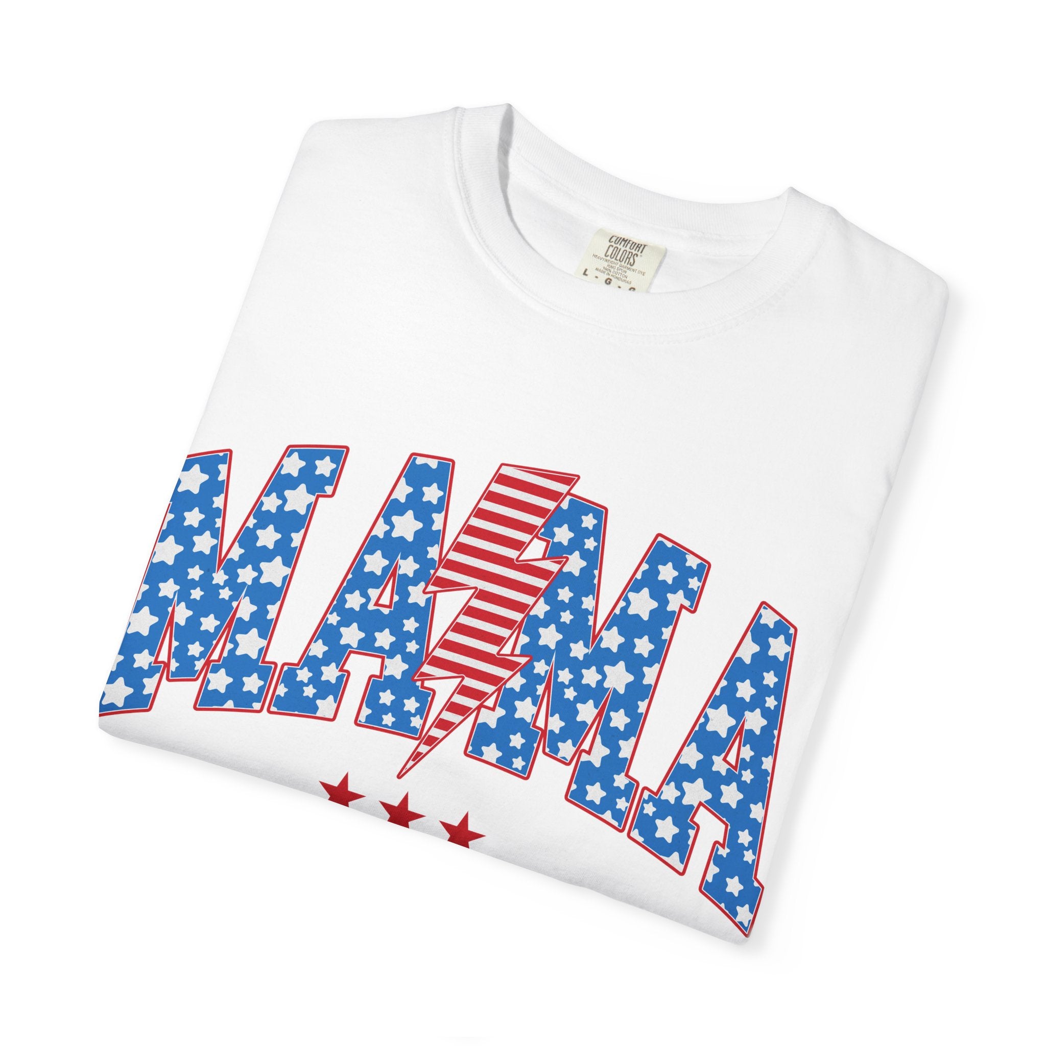 USA 'MAMA' Lightning Bolt T-Shirt — Patriotic Mother's Day Tee