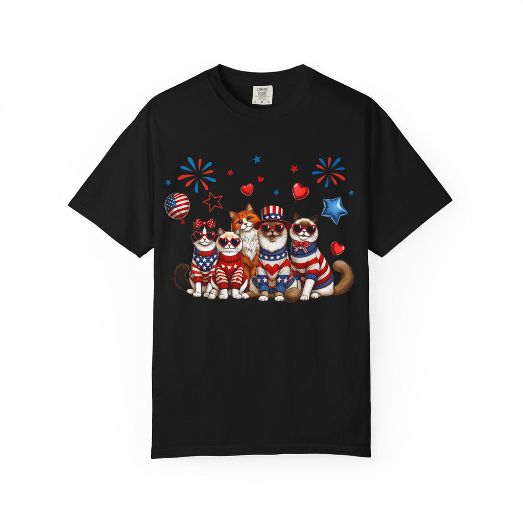Patriotic Cats 4th of July T-Shirt