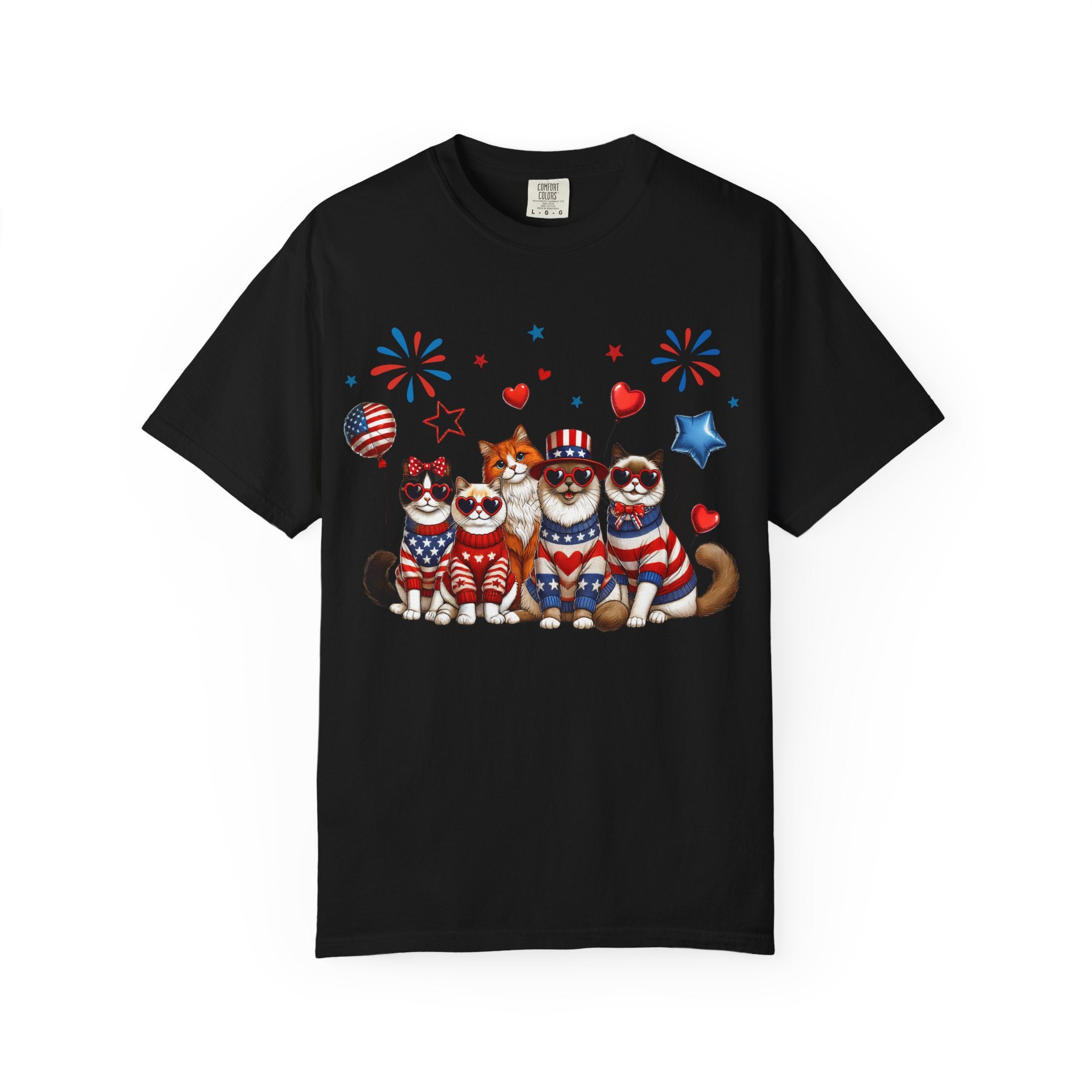 Patriotic Cats 4th of July T-Shirt