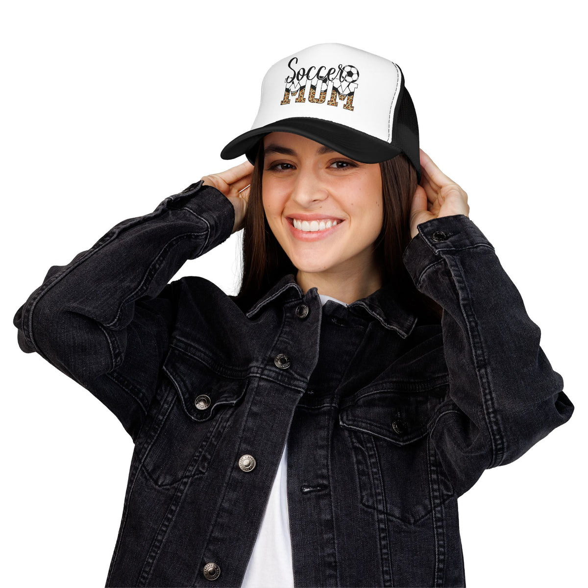 Soccer Mom Trucker Hat - Leopard Print