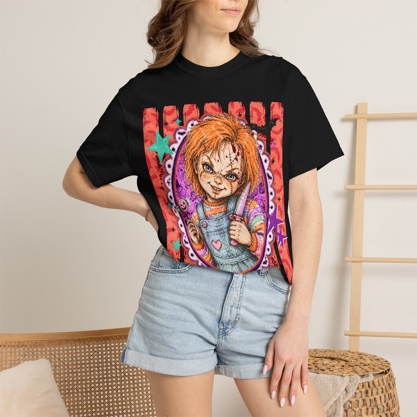 Chucky Doll Graphic T-Shirt — Retro Horror Movie Tee
