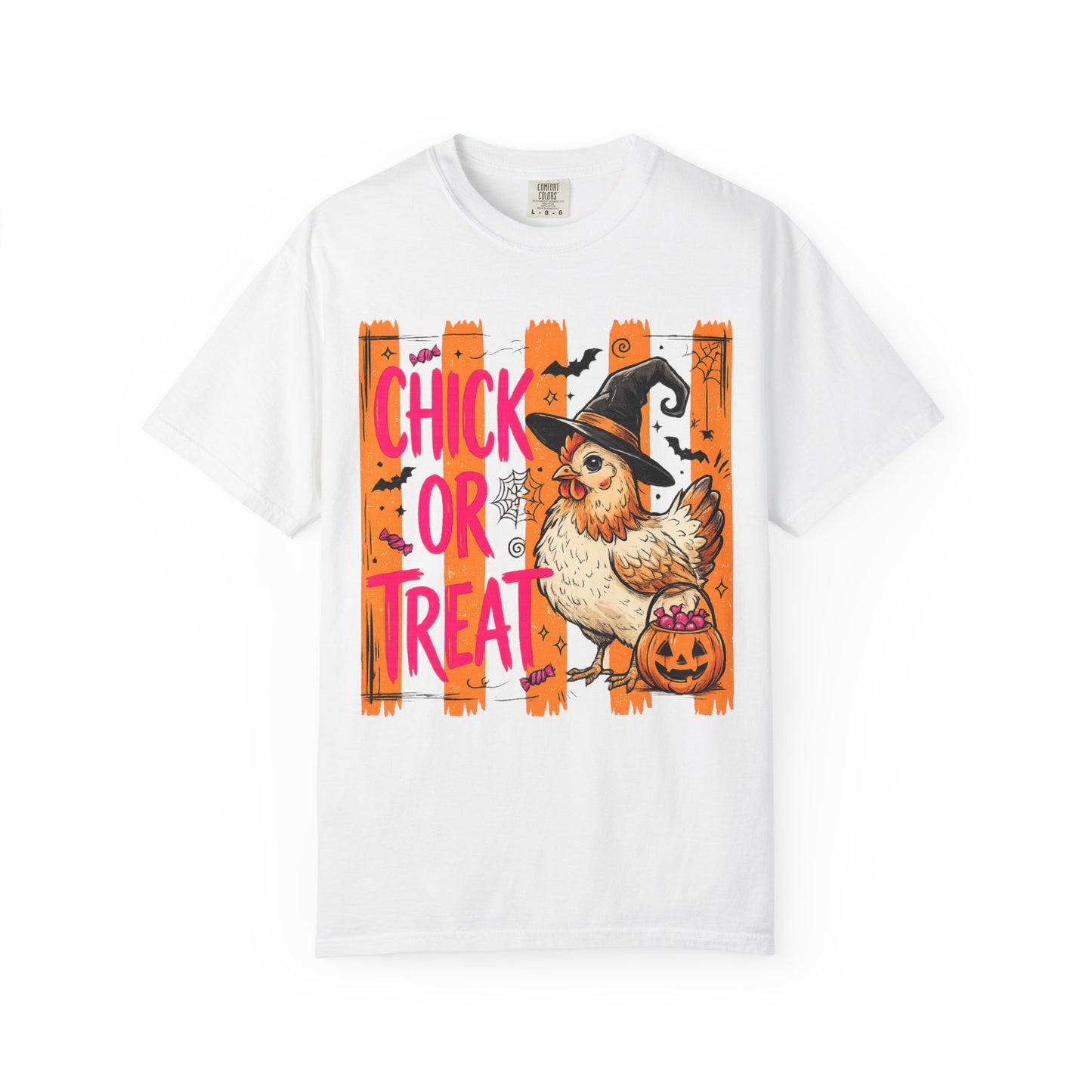 Halloween Chick T-Shirt – "Chick or Treat" Witch Chicken Pumpkin Tee