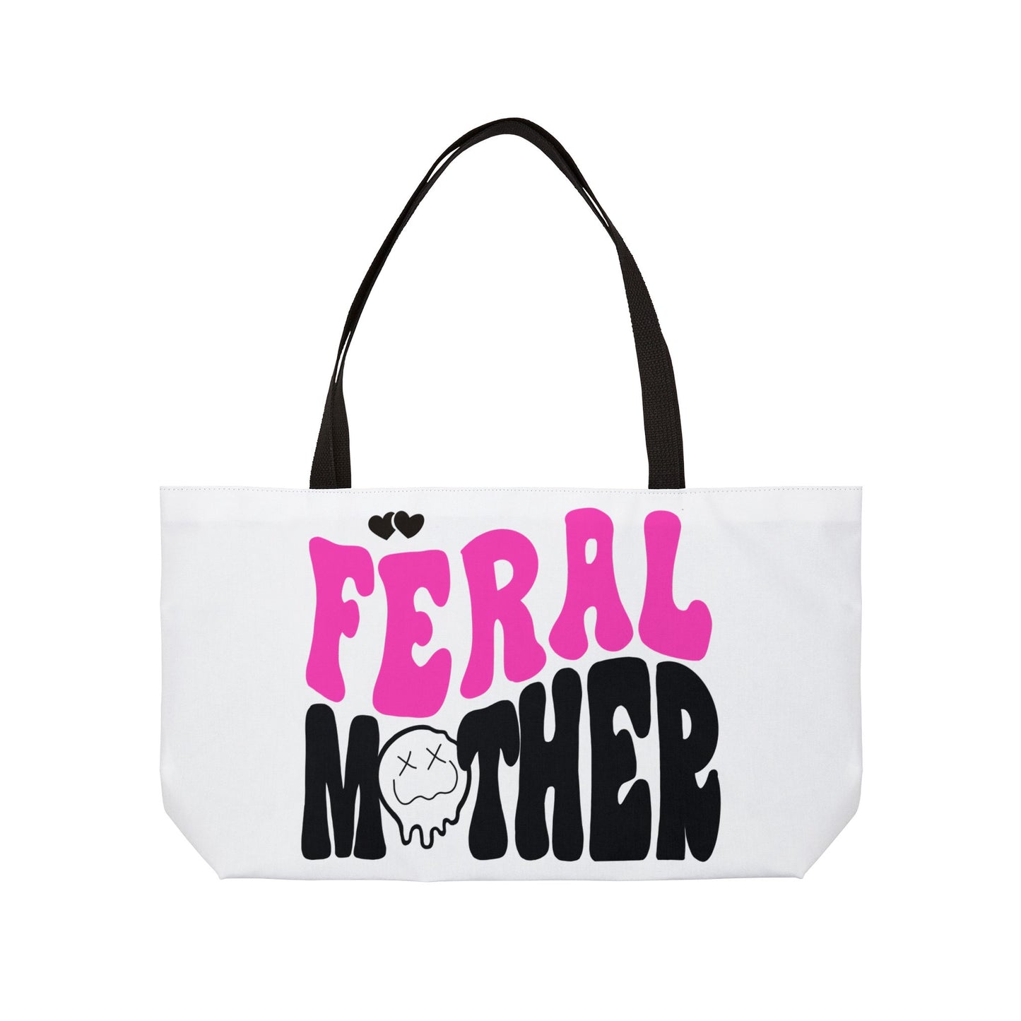 Weekender Tote Bag — "Feral Mother" & "Adulting: Would Not Recommend, Send Coffee" Printed Weekend Tote