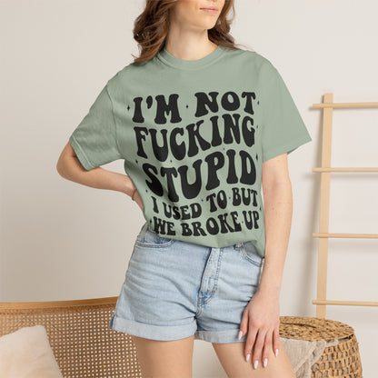 "I'm Not Fucking Stupid, I Used To But We Broke Up"
