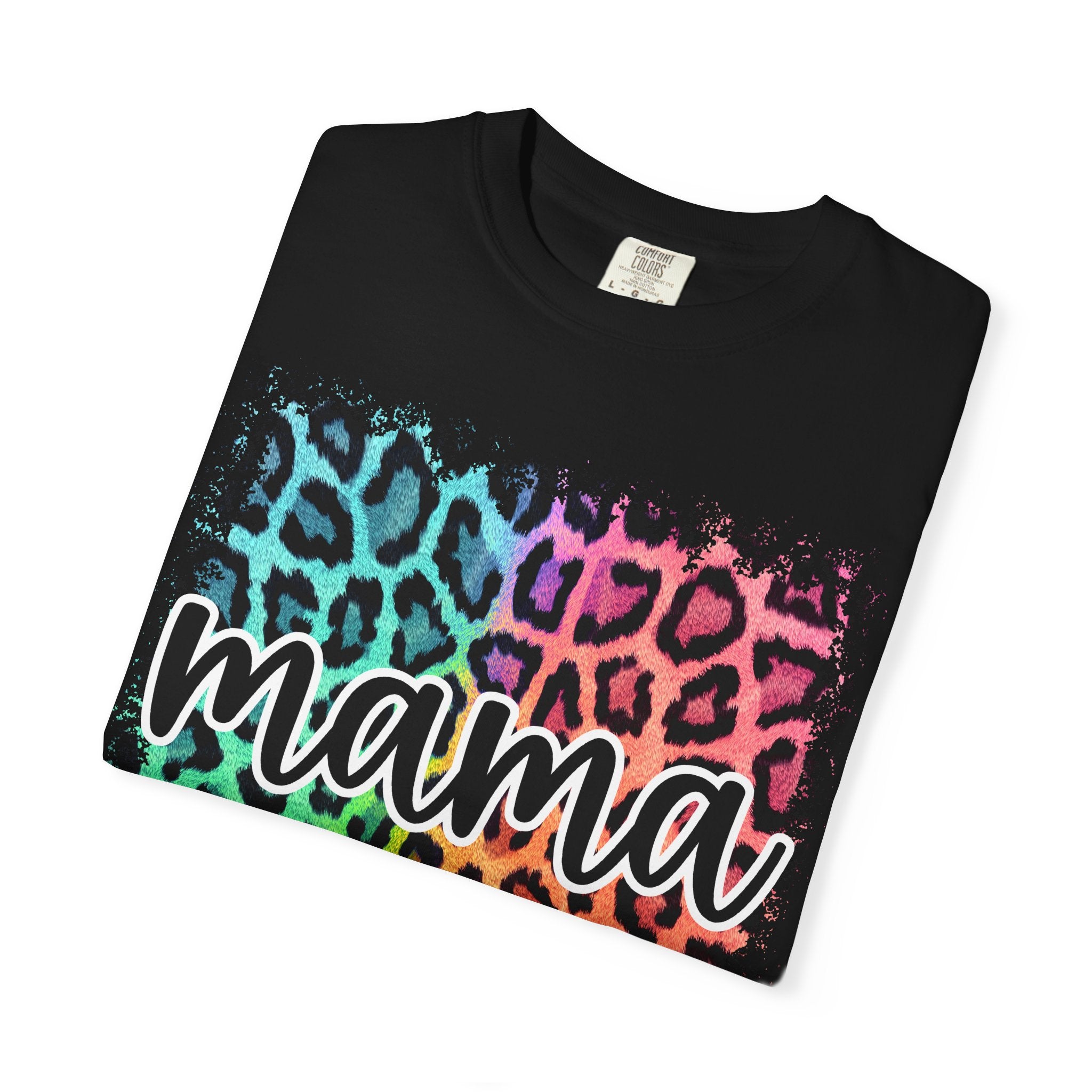Mama Rainbow Leopard Graphic Tee