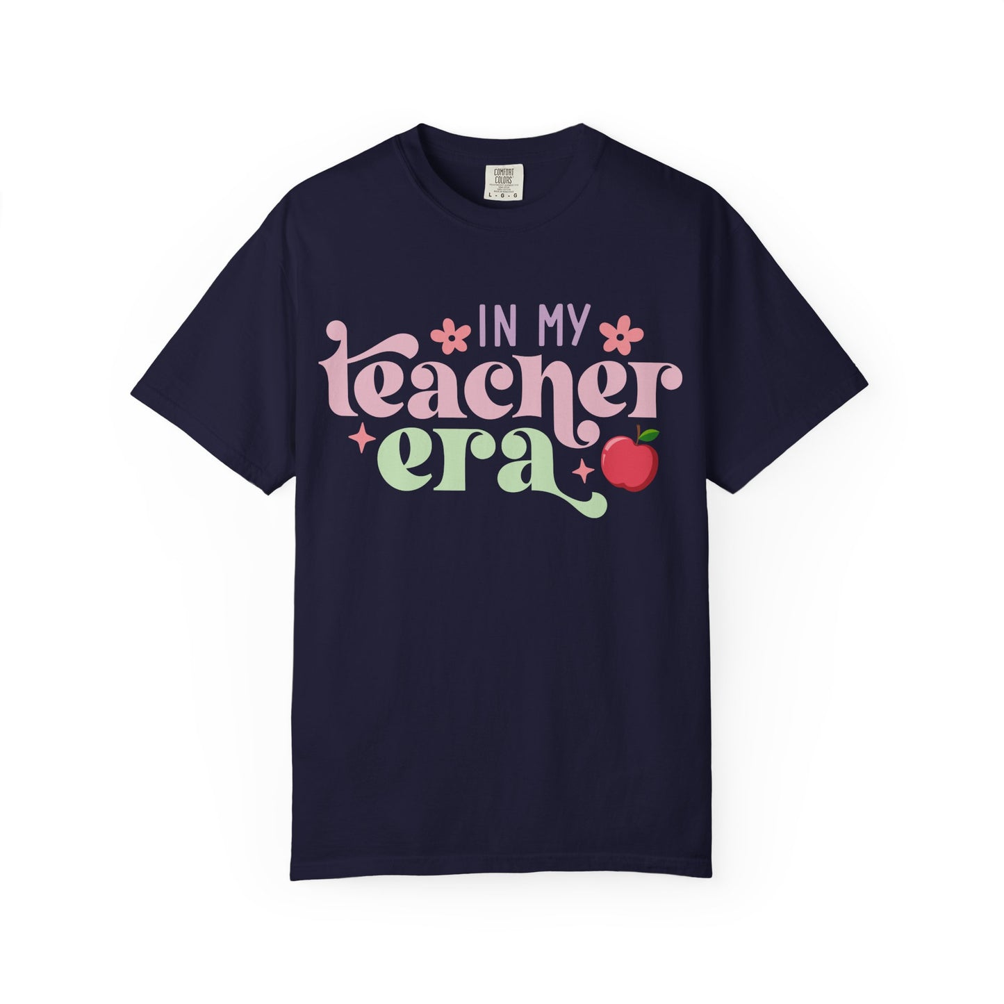 In My Teacher Era T-Shirt — Retro Floral Apple Teacher Tee