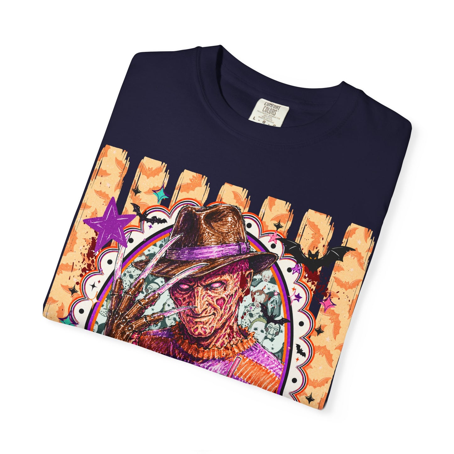 Freddy Krueger Halloween Graphic T‑Shirt — Retro Horror Portrait Tee