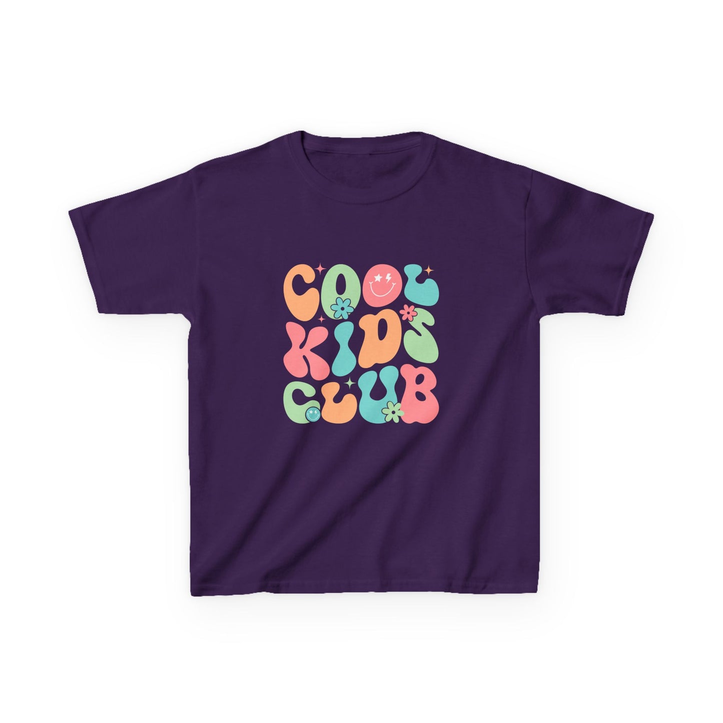 Kids Tee — "Cool Kid Club" Retro Bubble Letter Graphic
