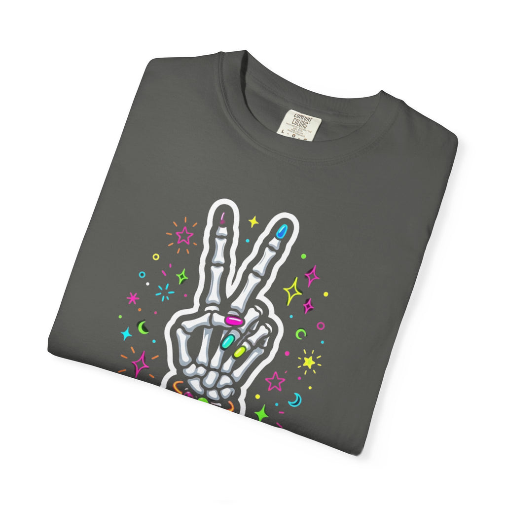 Skeleton Peace Sign T-Shirt — "I’m Not Perfect But At Least I’m Not Fake Like You" Graphic Tee