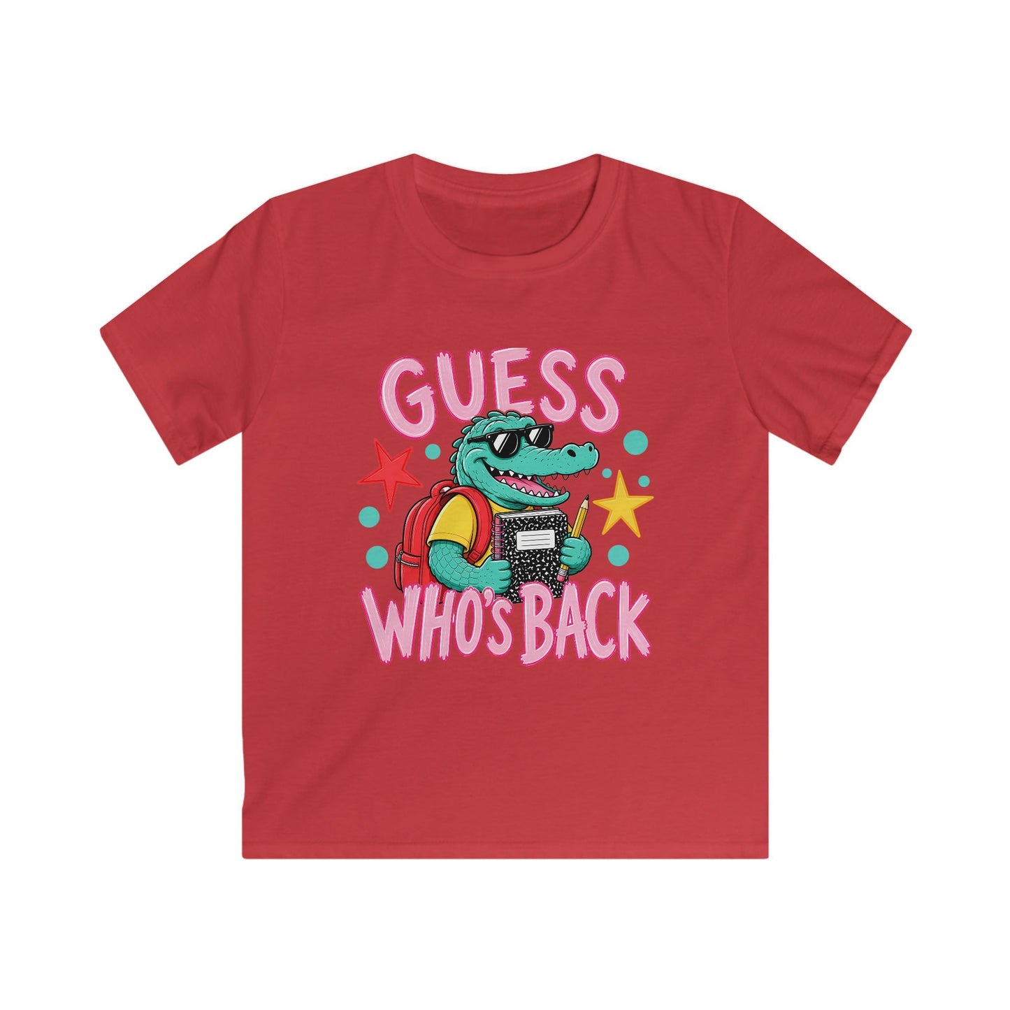 Kids Tee — "Guess Who's Back / Back Again" Crocodile School Return Shirt