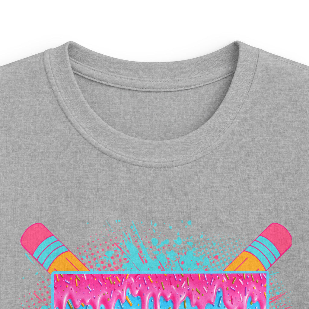 First Grade Drip Kids T-Shirt – Colorful Back-to-School Pencil Design