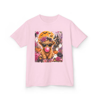 Kids Highland Cow Bubblegum Tee