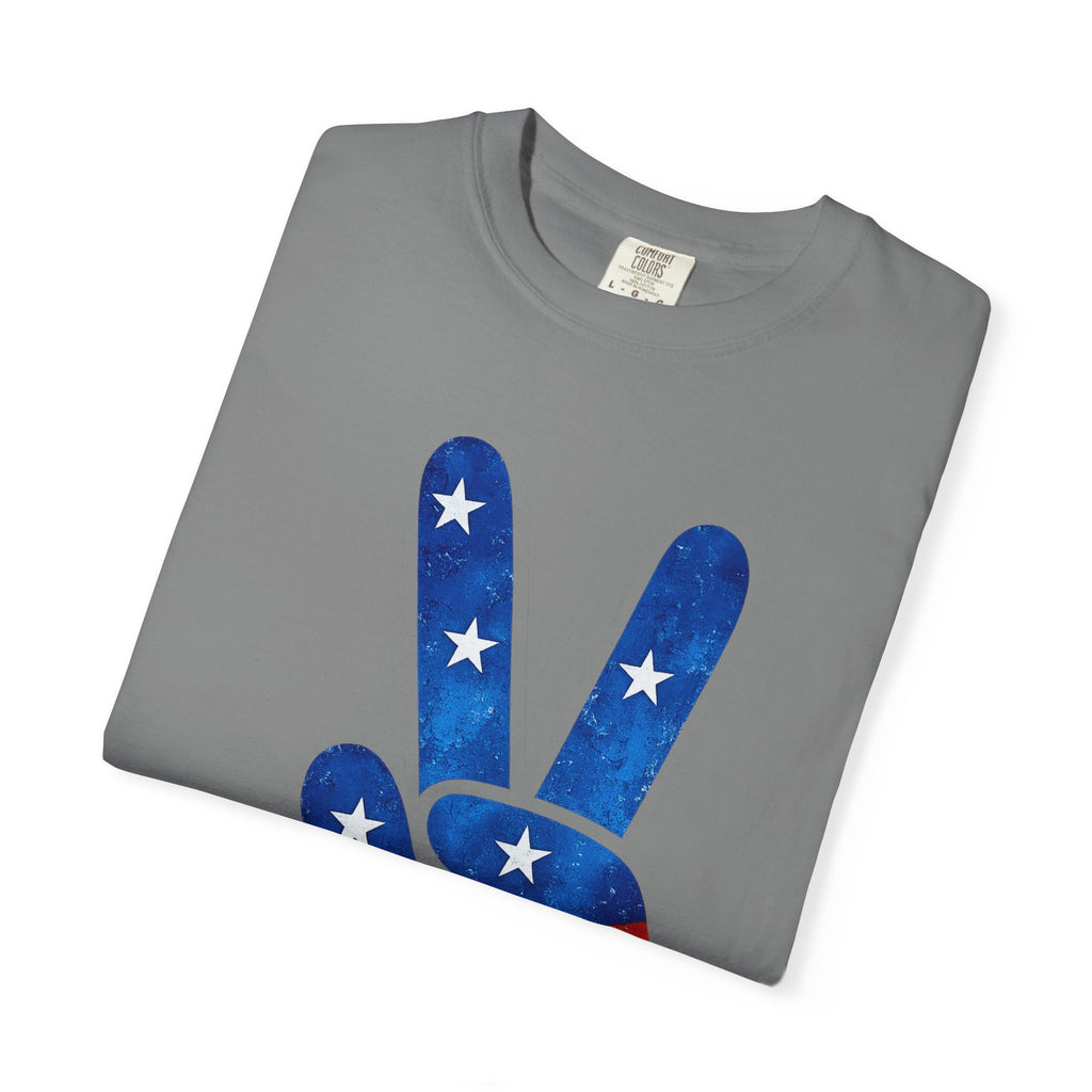 Peace Sign USA Flag T-Shirt – Patriotic Peace Graphic Tee