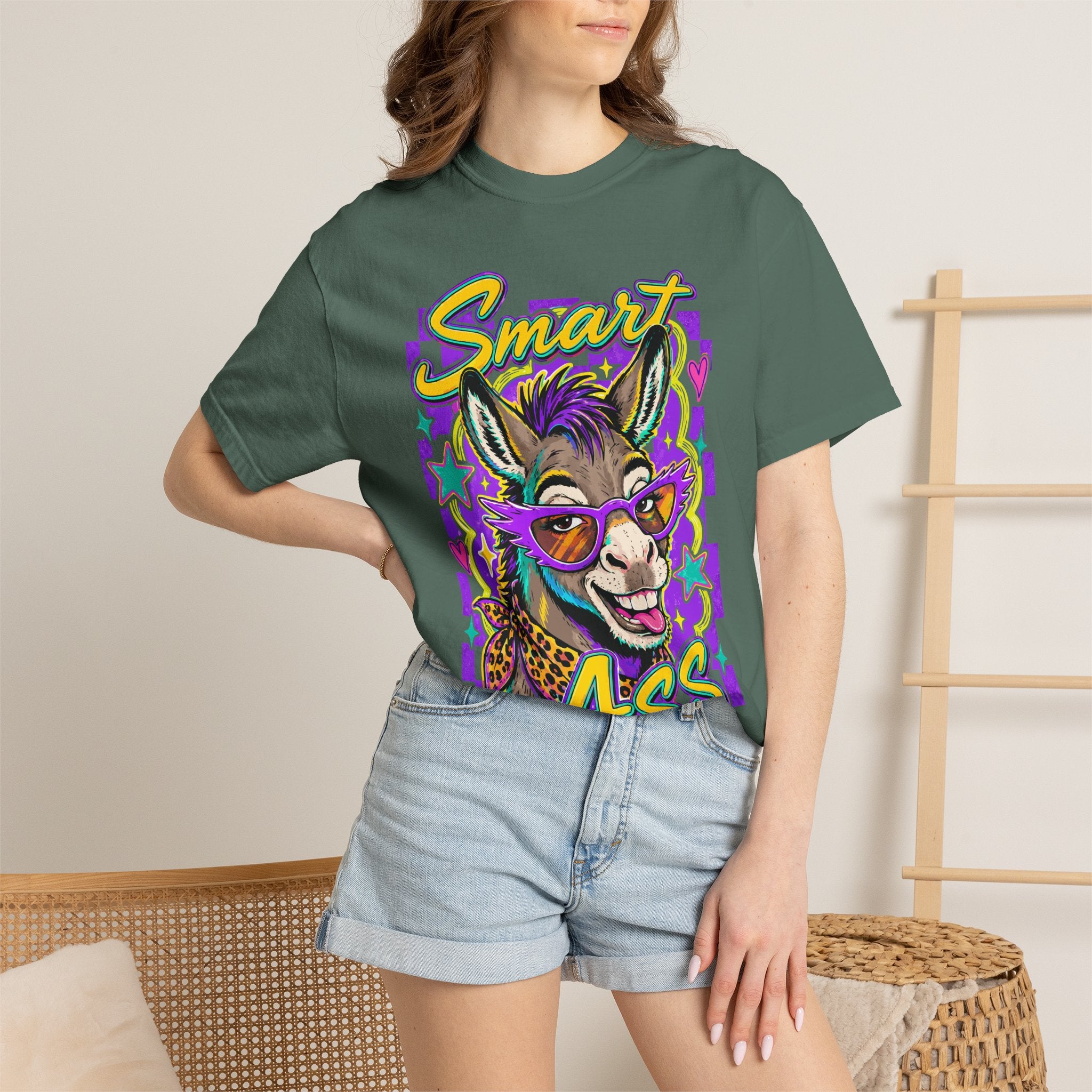Smart Ass Donkey T-Shirt — Funny Graphic Tee with Sunglass Donkey Design