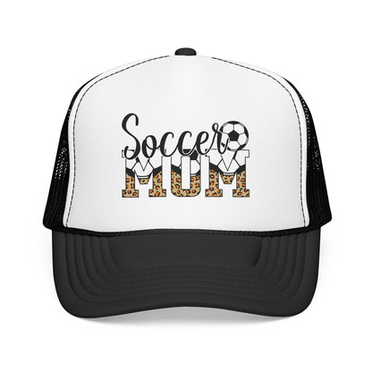 Soccer Mom Trucker Hat - Leopard Print