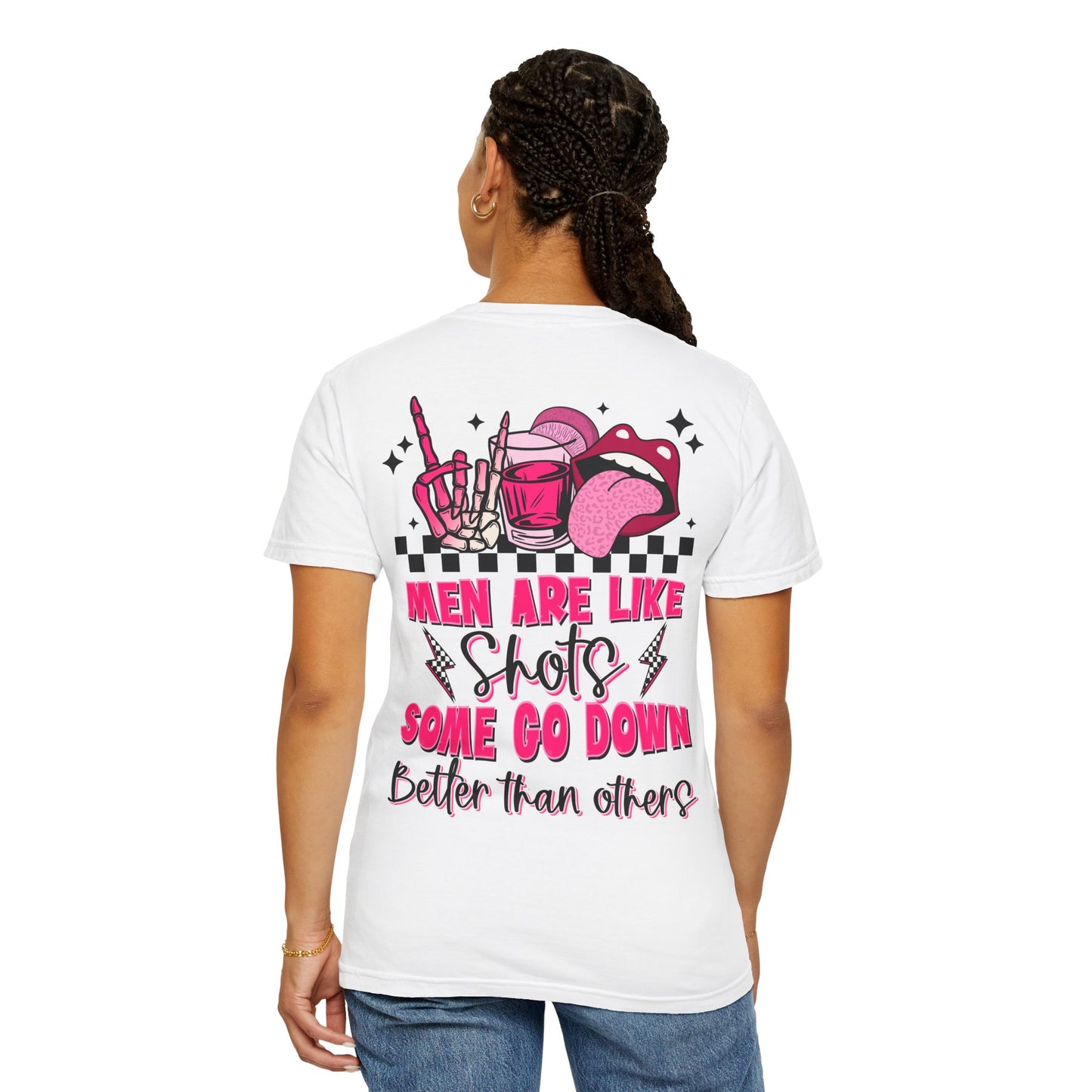 Men Are Like Shots T‑Shirt — "Some Go Down Better Than Others" Graphic Tee