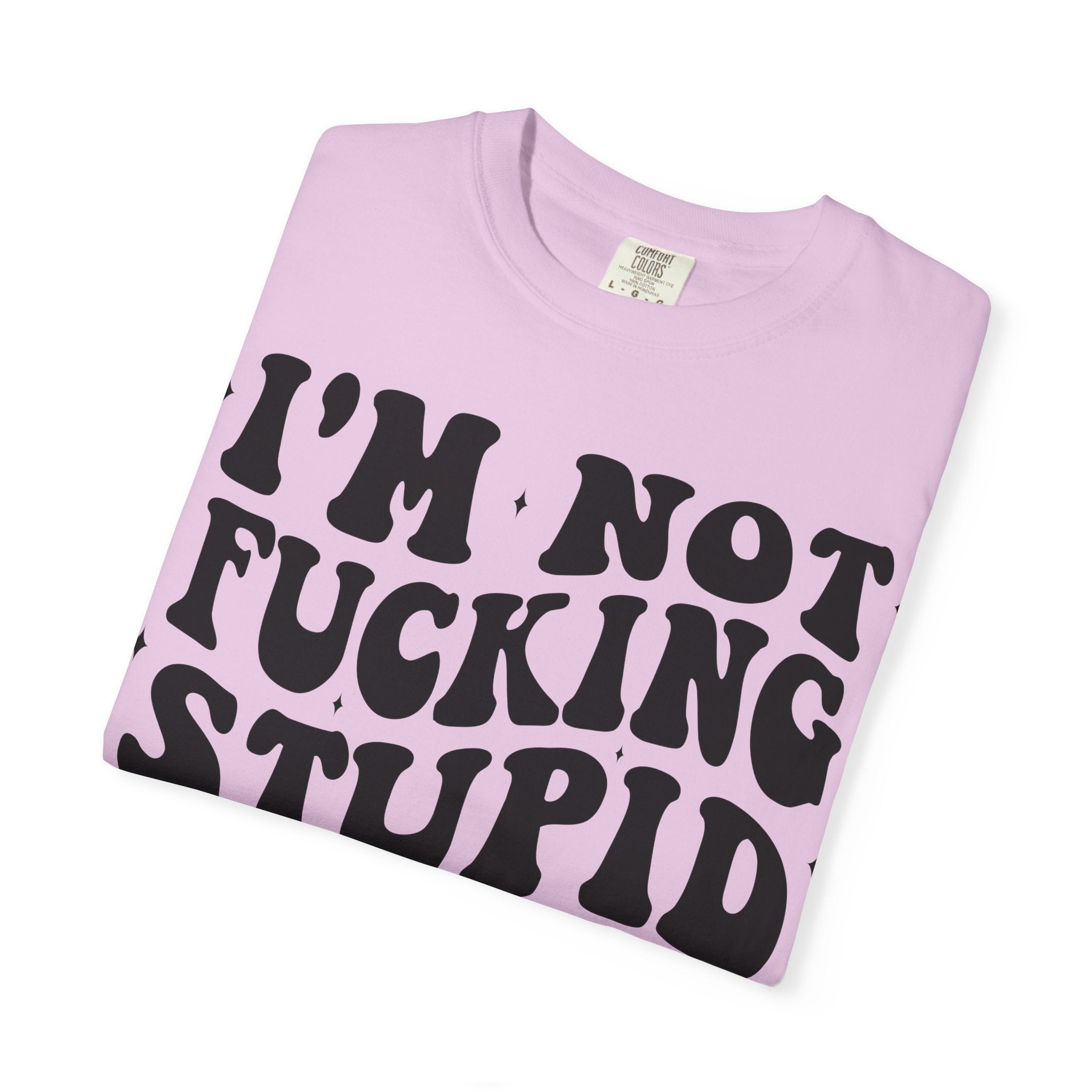 Provocative Graphic T-Shirt — "I'm Not Fucking Stupid, I Used To But We Broke Up"