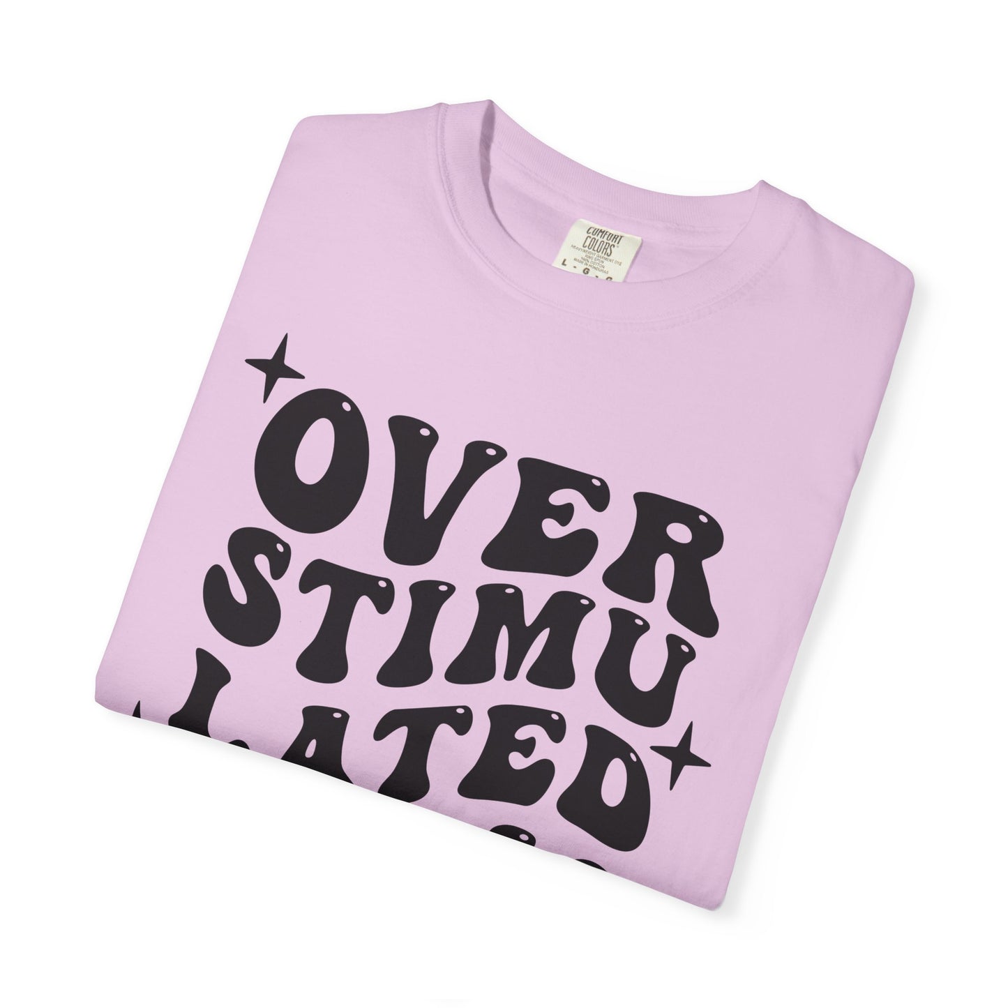 Overstimulated Moms Club T-Shirt — Retro Smile Graphic Tee for Busy Moms