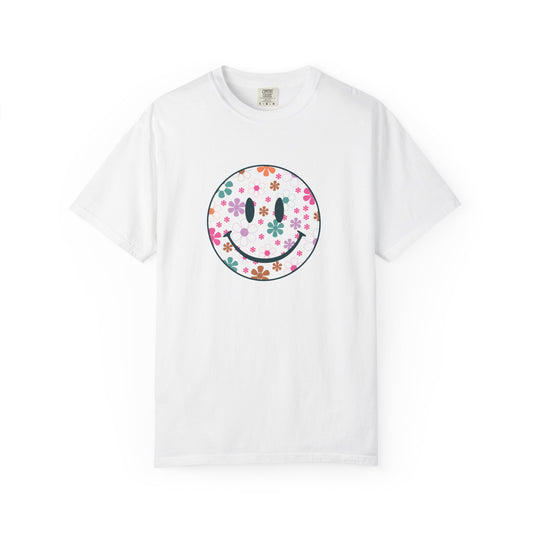Support Your Local MILFs T-Shirt — Floral Smiley Retro Graphic Tee