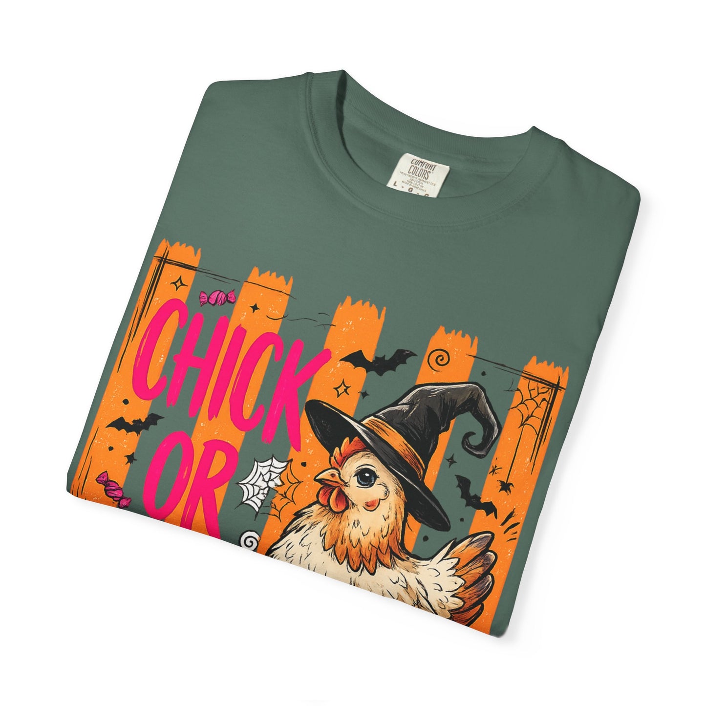 Halloween Chick T-Shirt – "Chick or Treat" Witch Chicken Pumpkin Tee