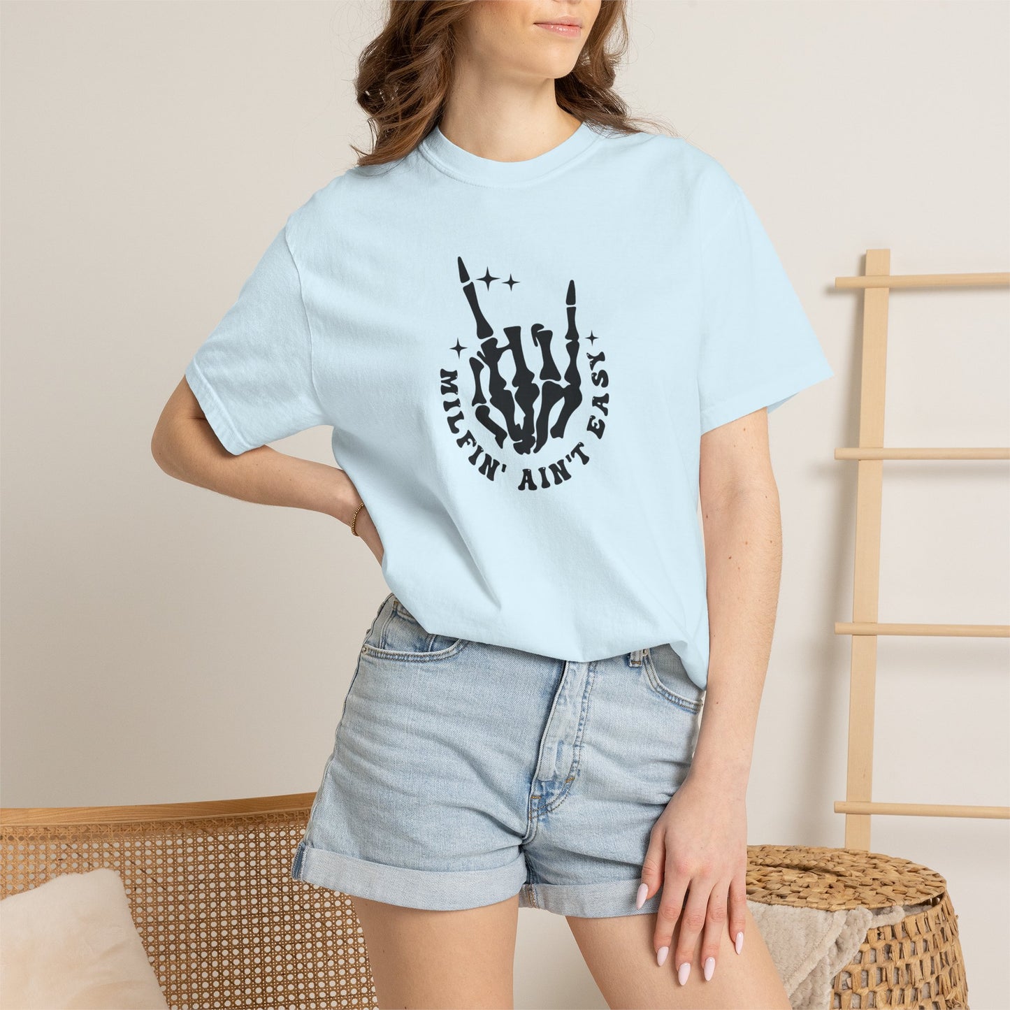 Skull Rock 'Milf'in Ain't Easy' Graphic T-Shirt