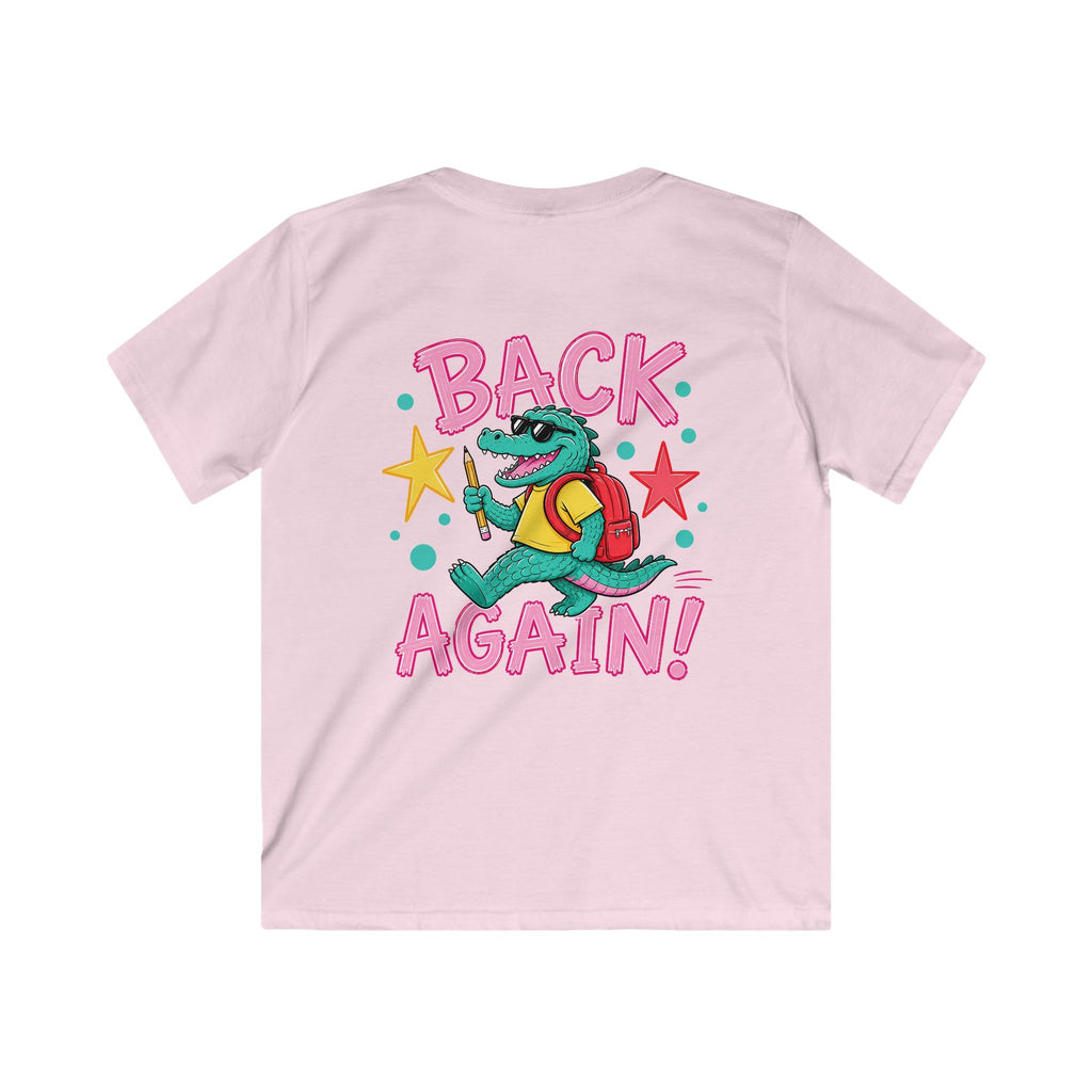 Kids Tee — "Guess Who's Back / Back Again" Crocodile School Return Shirt