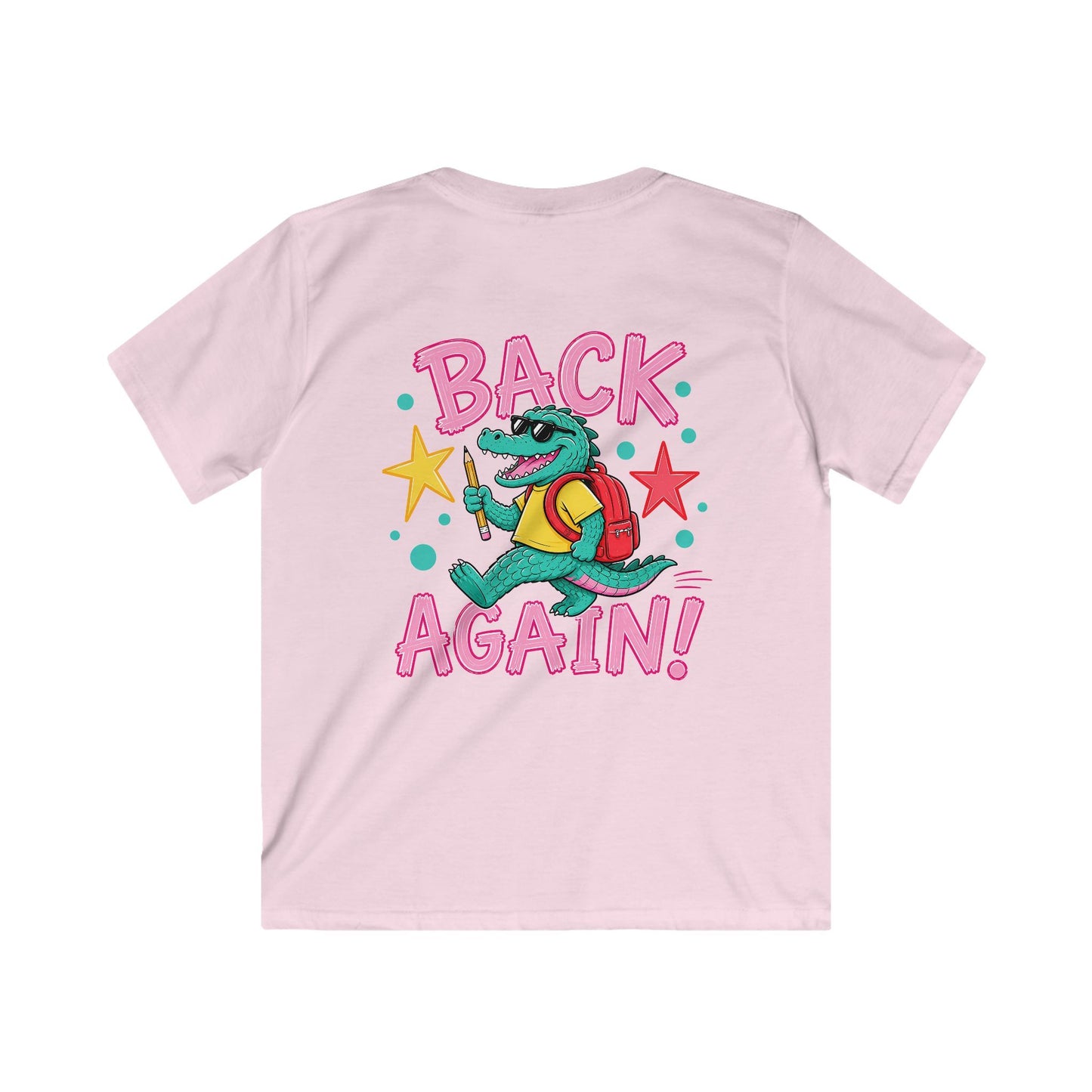 Kids Tee — "Guess Who's Back / Back Again" Crocodile School Return Shirt