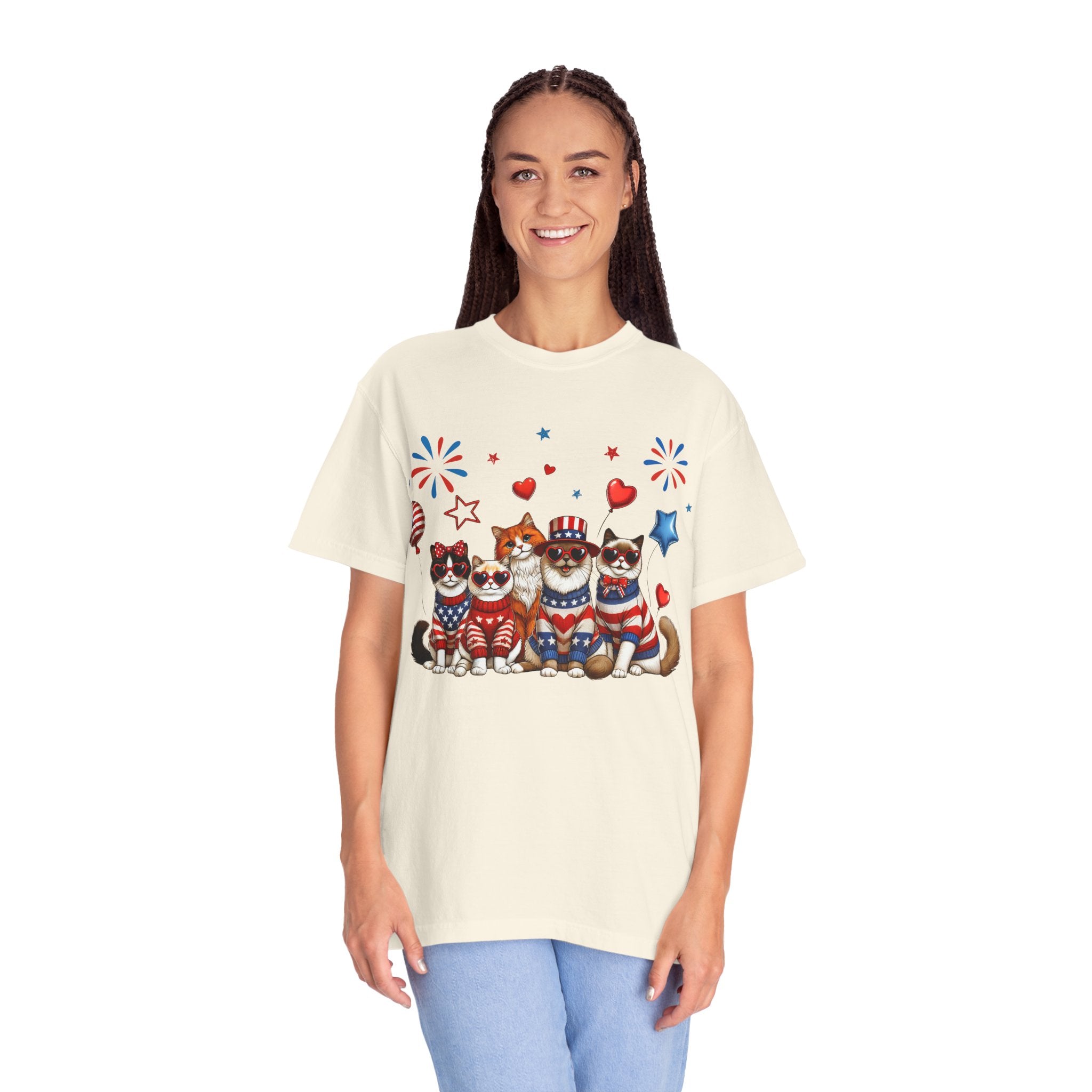 Patriotic Cats 4th of July T-Shirt