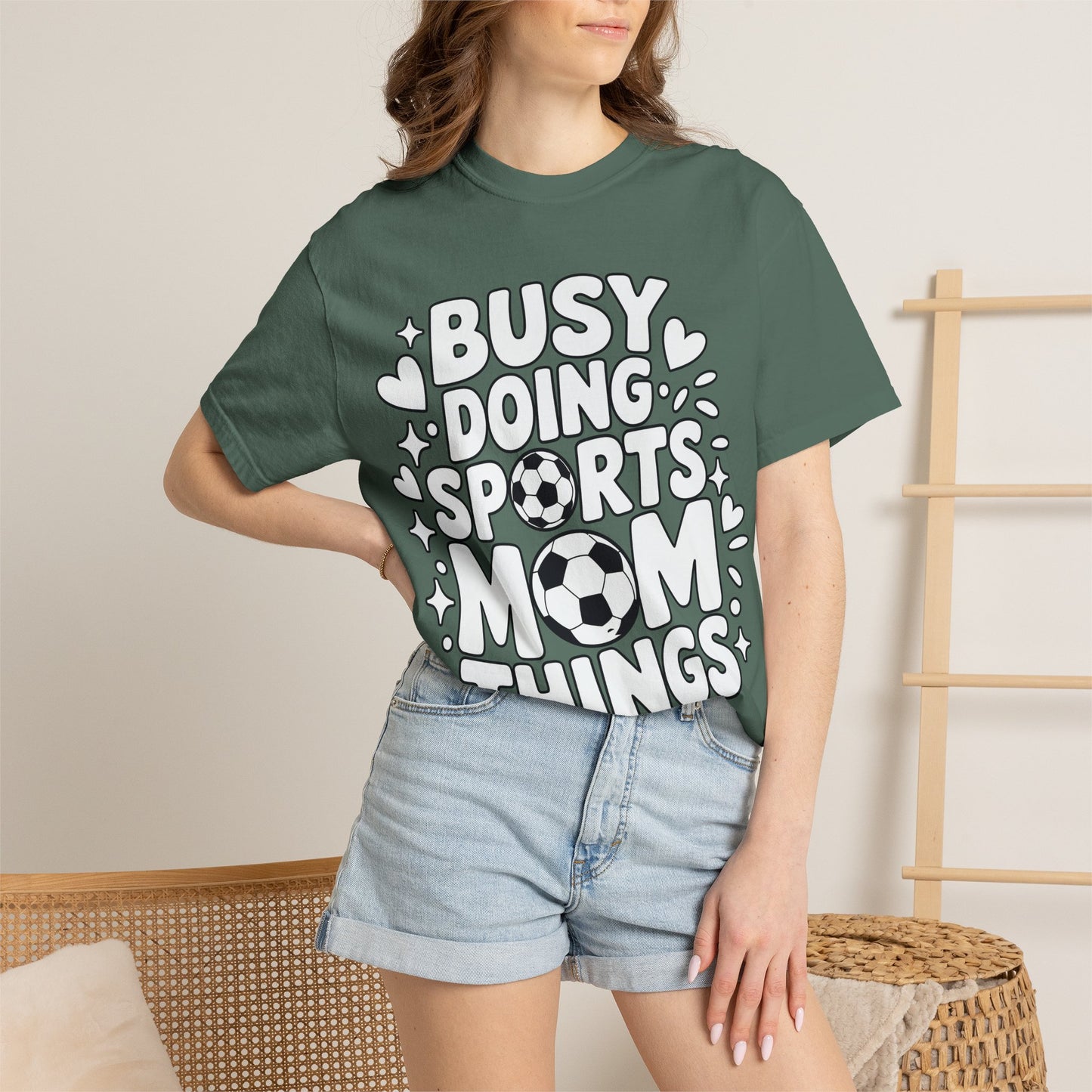 Sports Mom T-Shirt – "Busy Doing Sports Mom Things" Graphic Tee