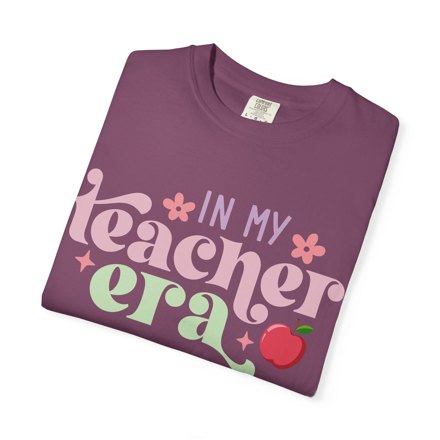In My Teacher Era T-Shirt — Retro Floral Apple Teacher Tee