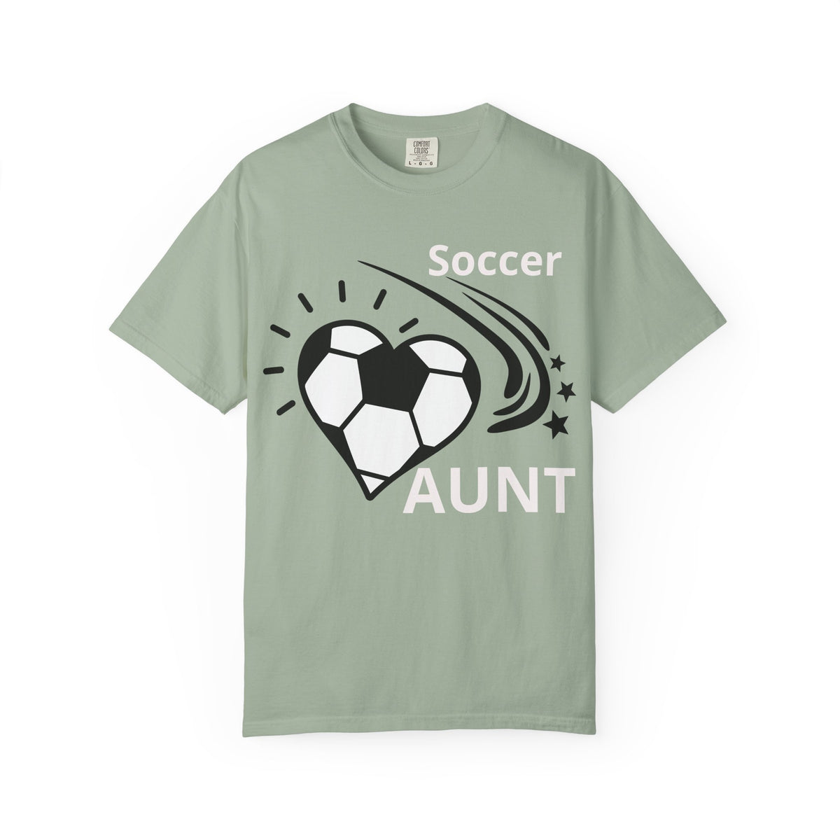 Soccer Aunt T-Shirt — Heart Soccer Graphic Tee for Proud Aunts